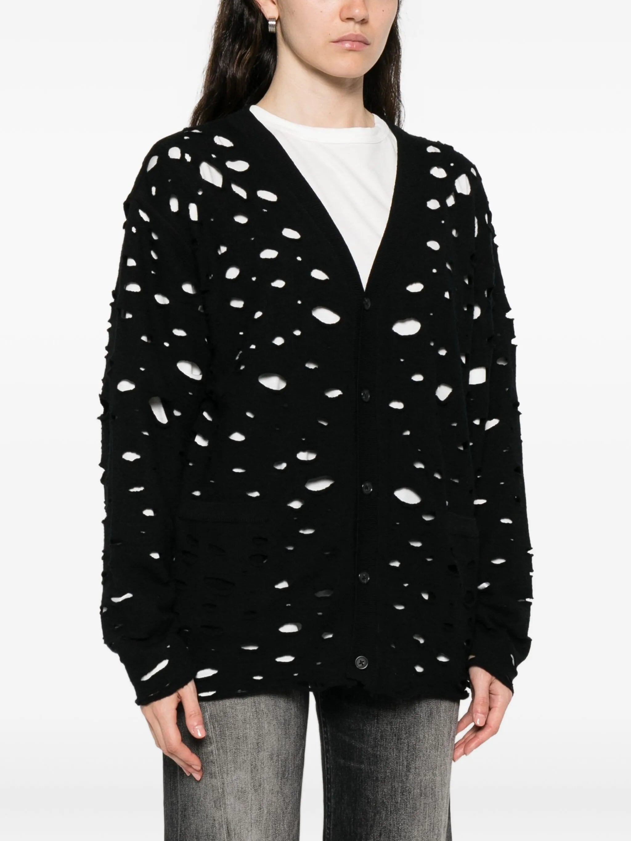R13 Distressed Button-up Cardigan - 3