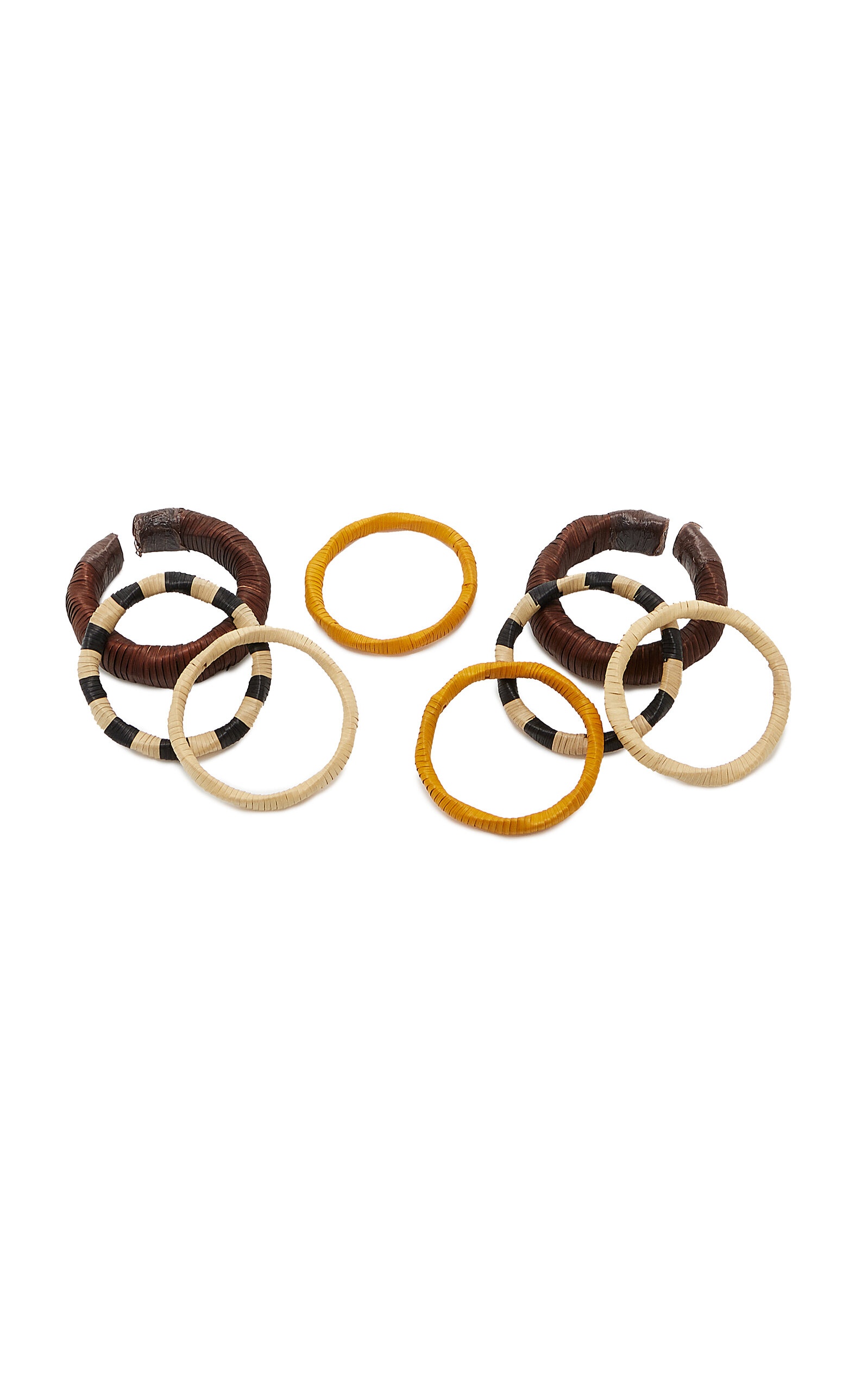 The Elongo Wooden Bracelet Set brown - 3