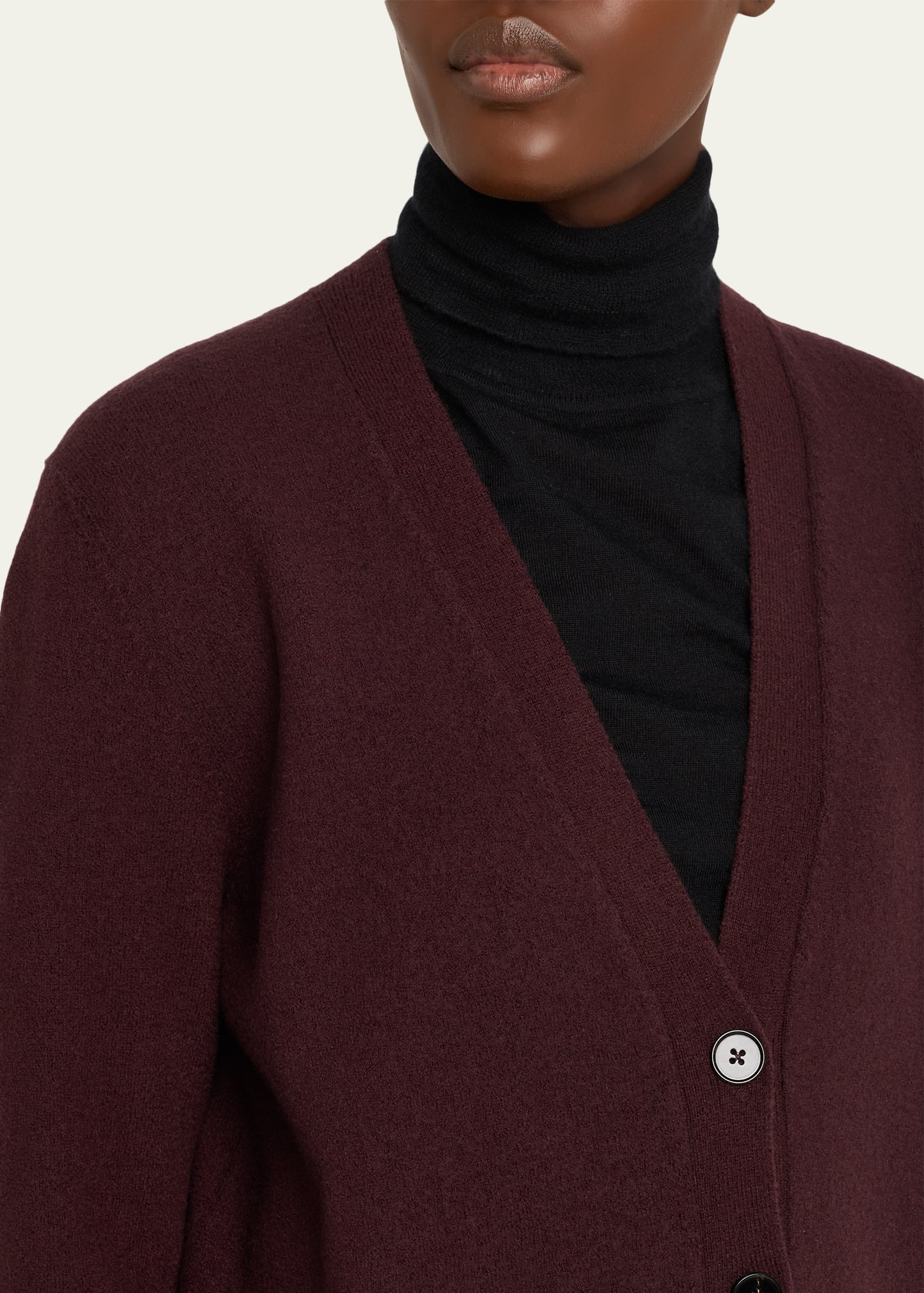 Button-Front Wool Cardigan - 5