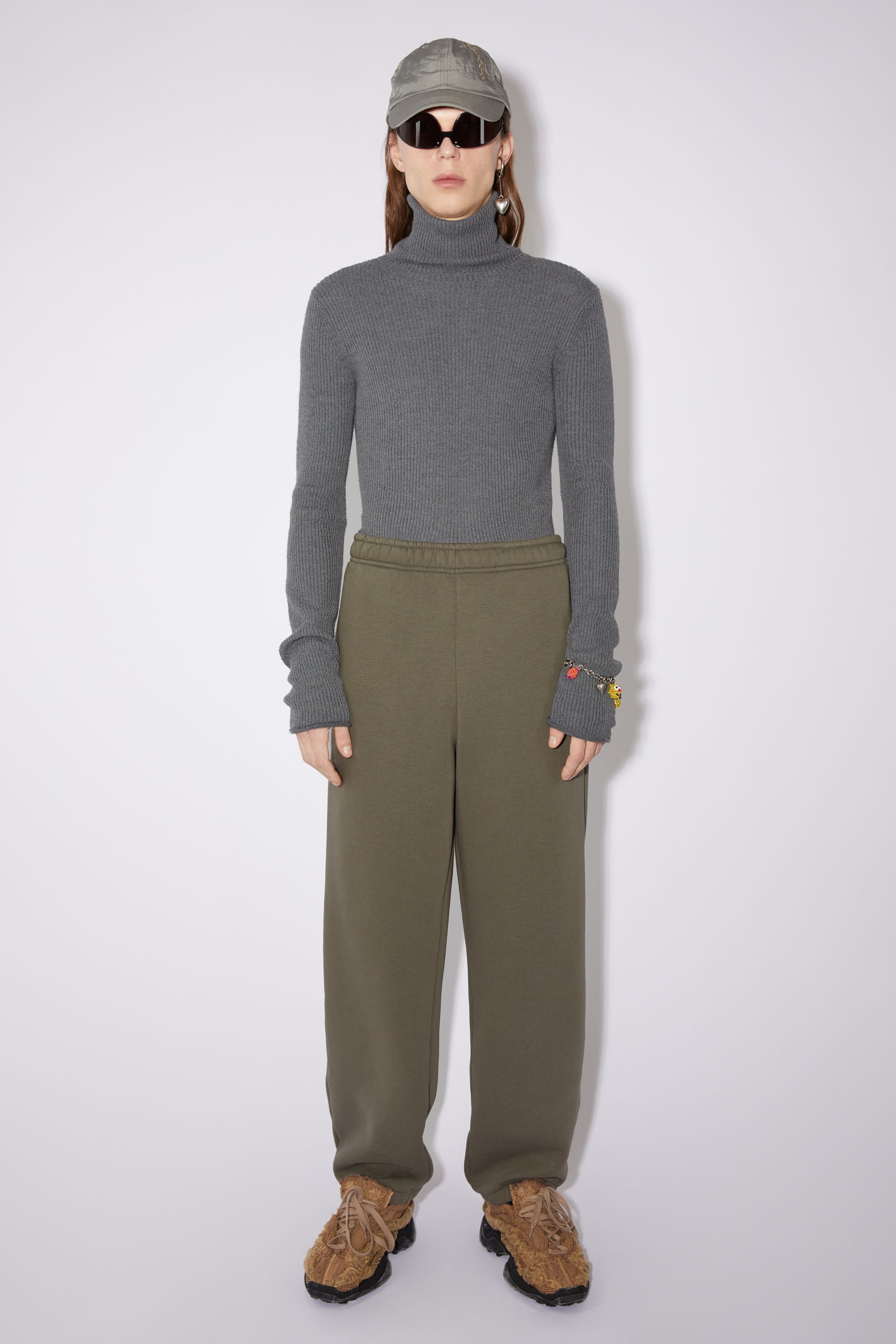Fleece sweatpants - Taupe grey - 2
