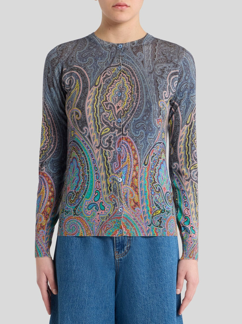 KNIT PAISLEY CARDIGAN 2