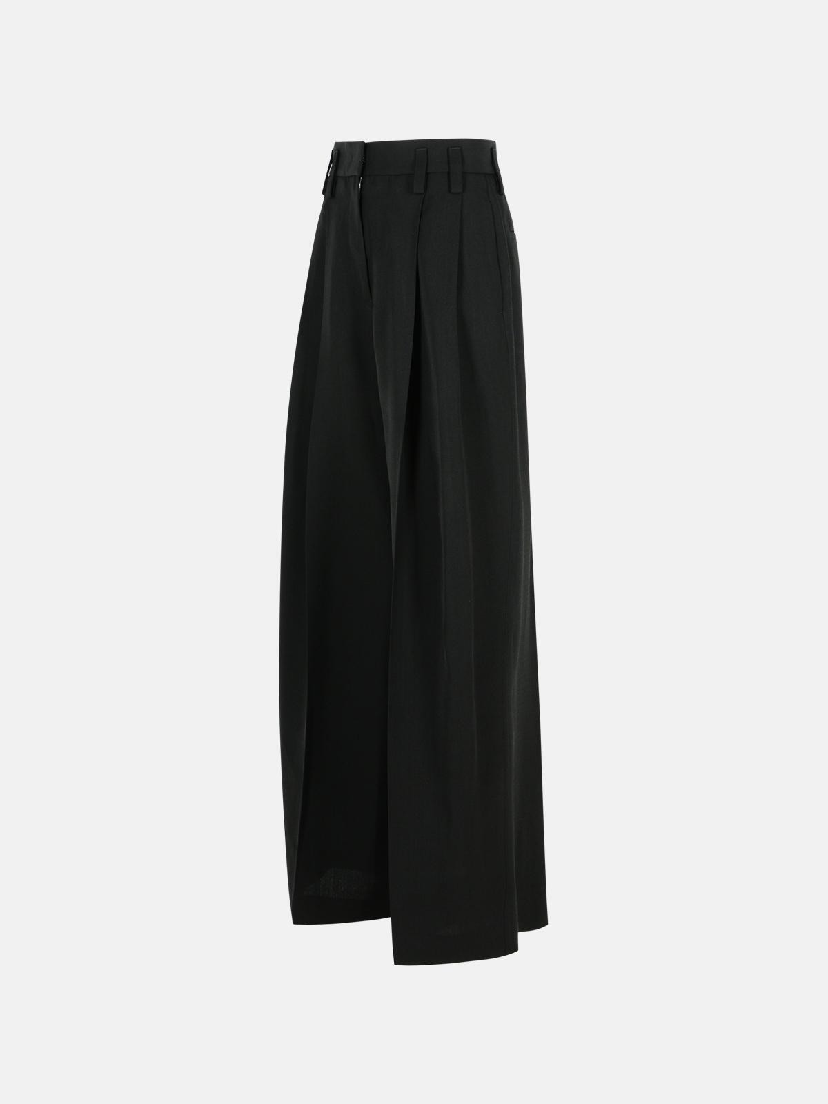 BLACK COTTON TROUSERS - 2