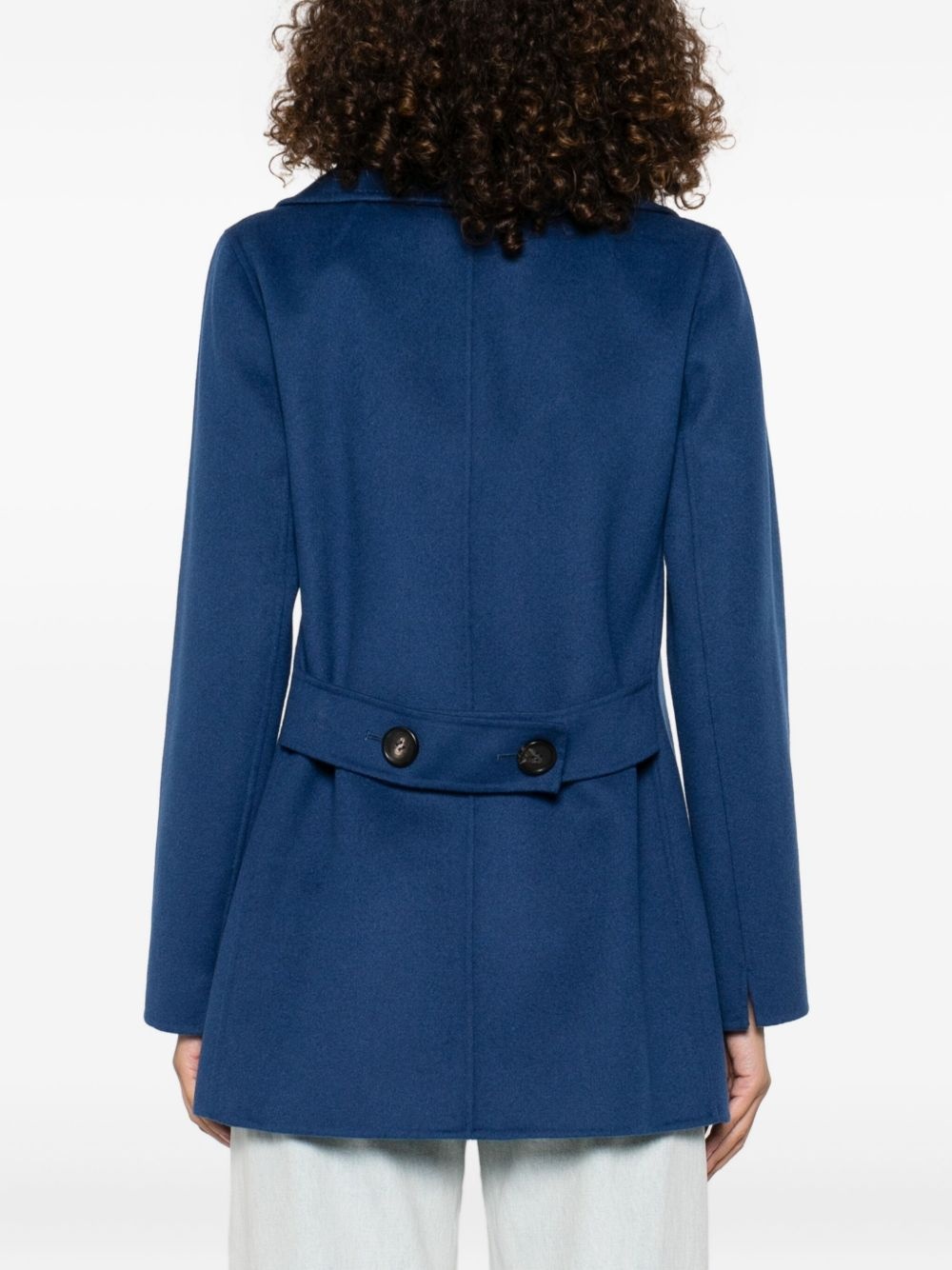 double-breasted wool coat - 4