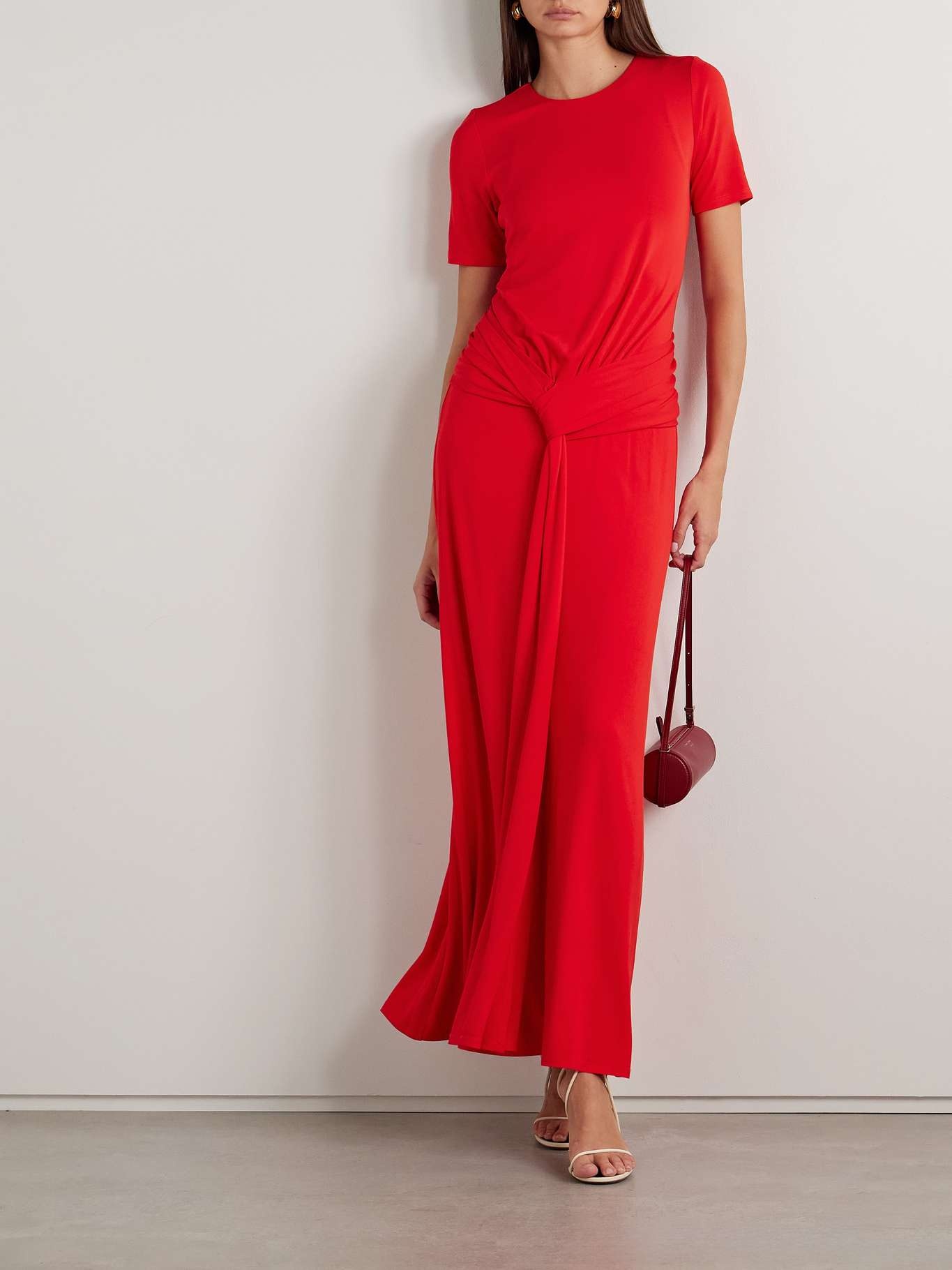 Nalani tie-front draped stretch-jersey gown - 2