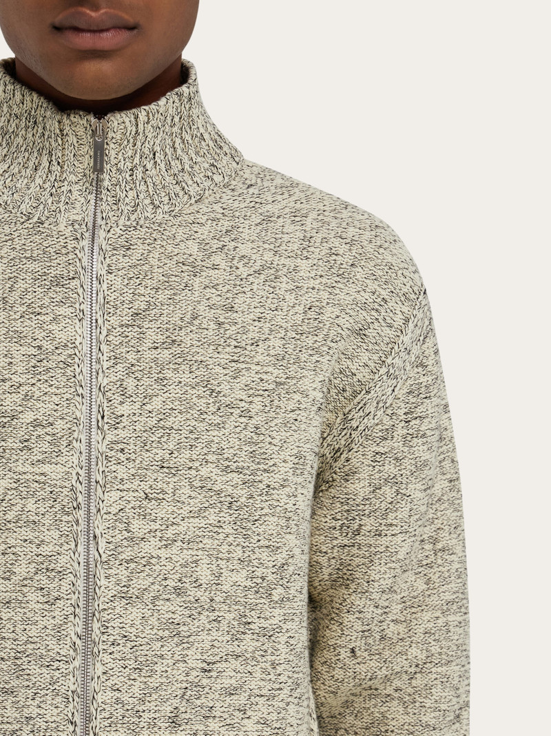 Mélange knitted blouson 5