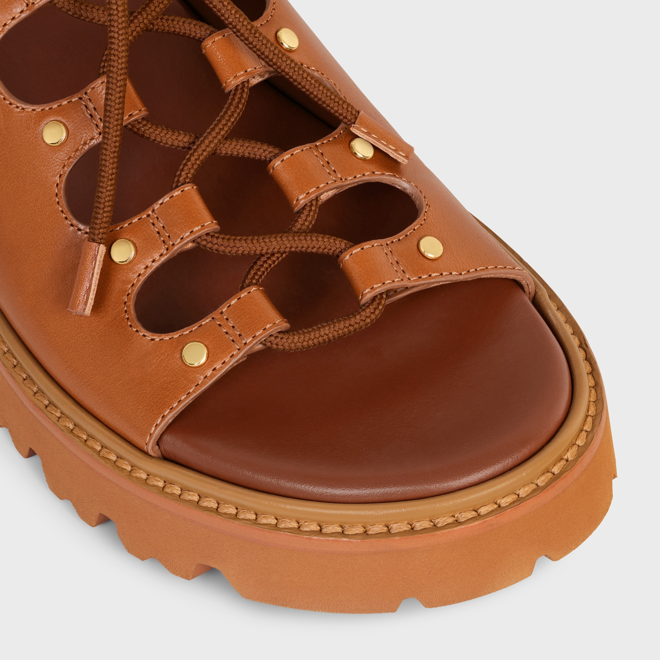 CELINE BILLIE CHUNKY SANDALE  IN Calfskin and Textile - 4