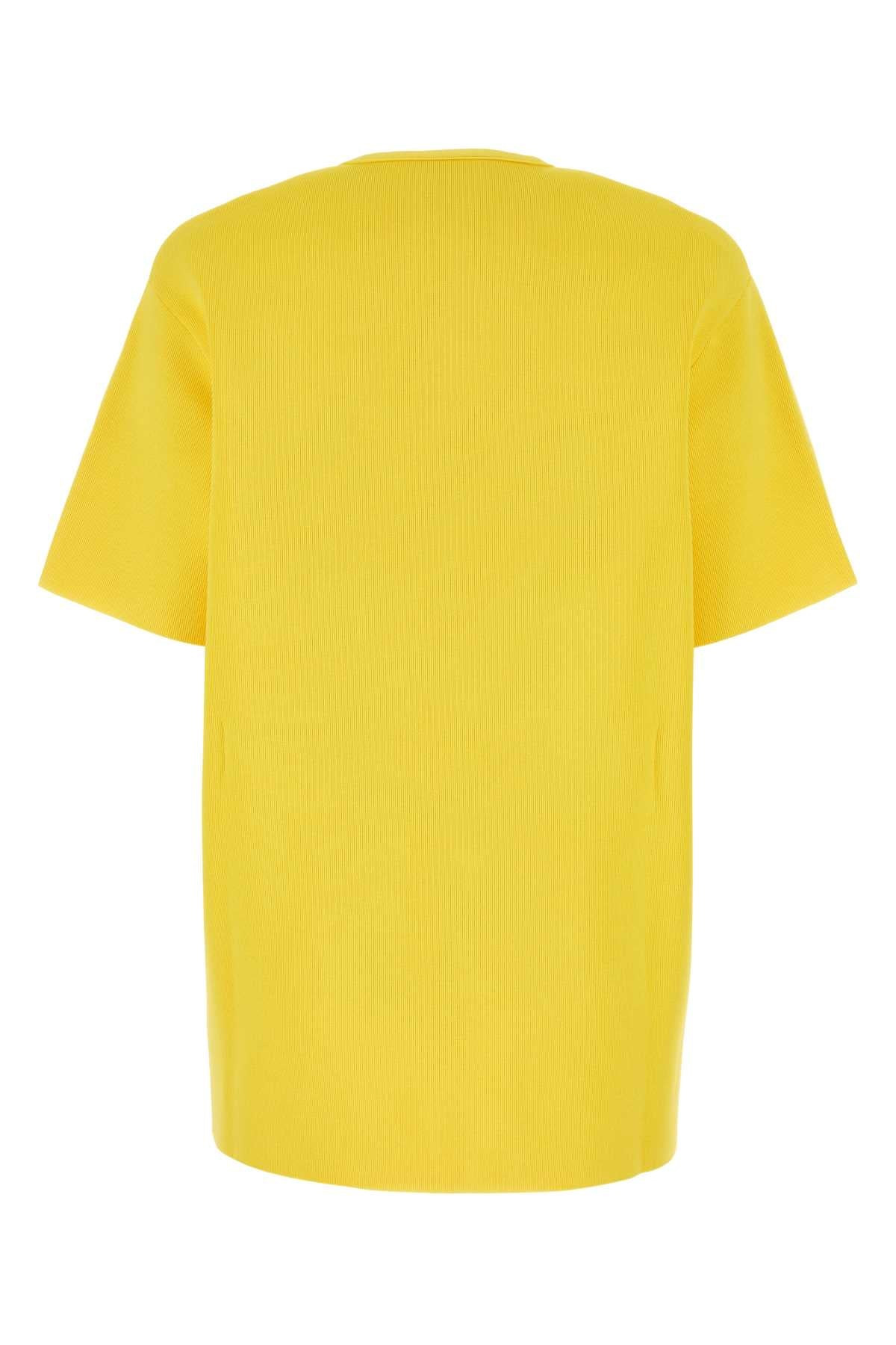 Jil Sander Women Yellow Viscose Blend T-Shirt - 2