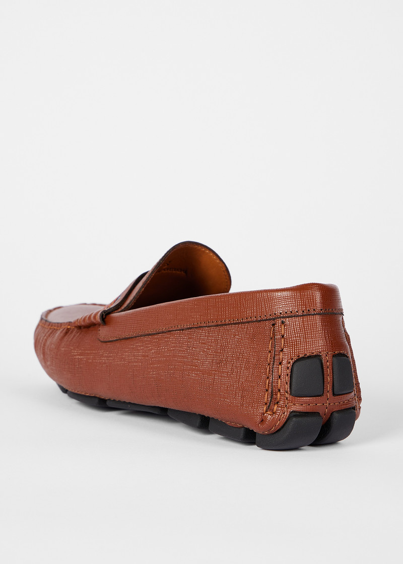 Tan Leather 'Colima' Driving Loafers 5