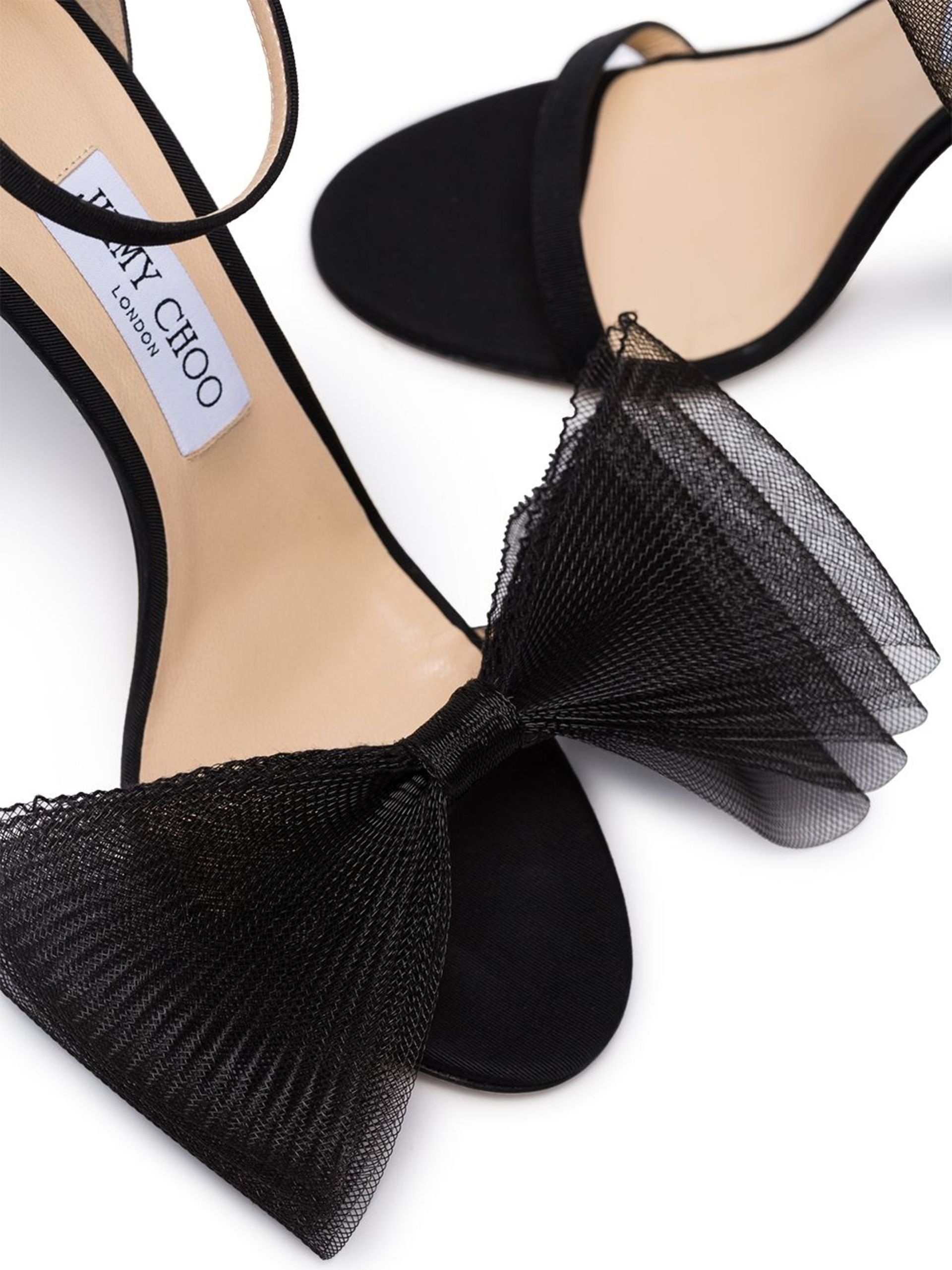 black Aveline 100 bow detail sandals - 4