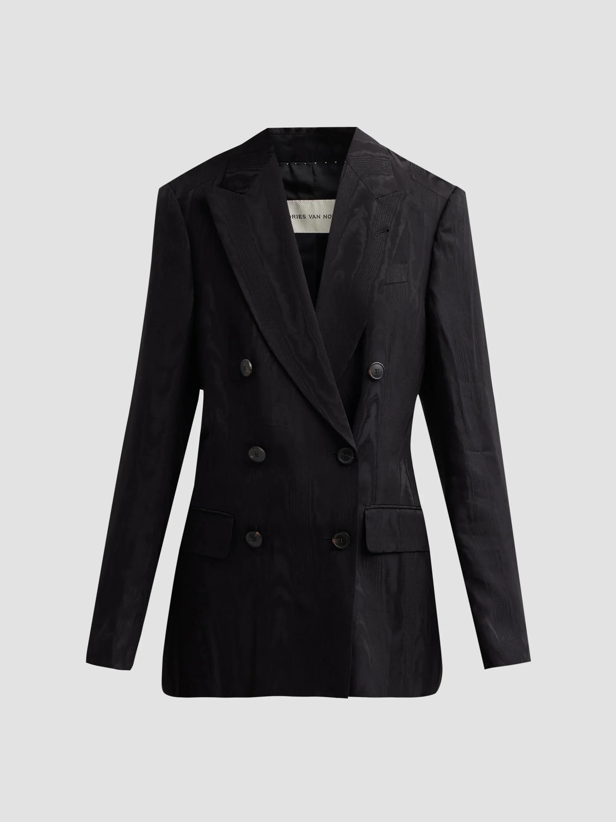 Women's Barrysta Moiré Double-Breasted Blazer - Black - 1