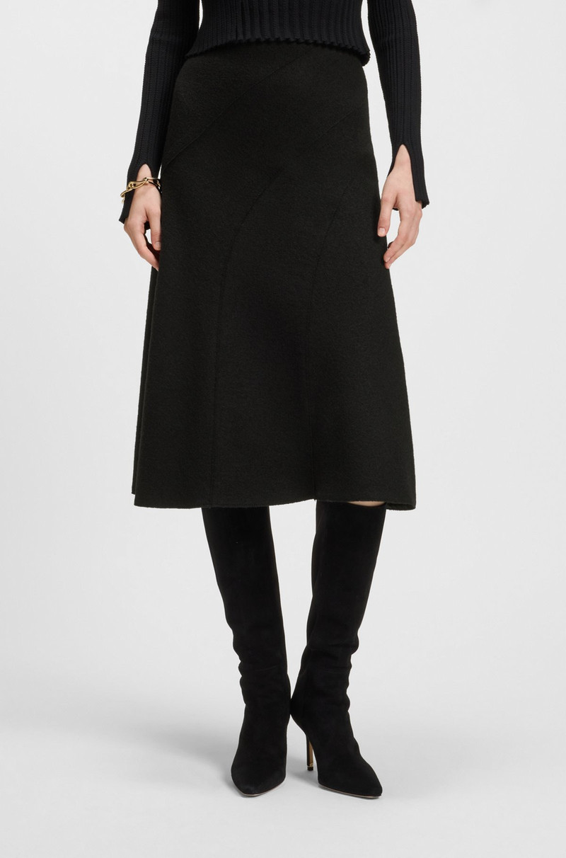 A-LINE SKIRT IN BOILED WOOL 2