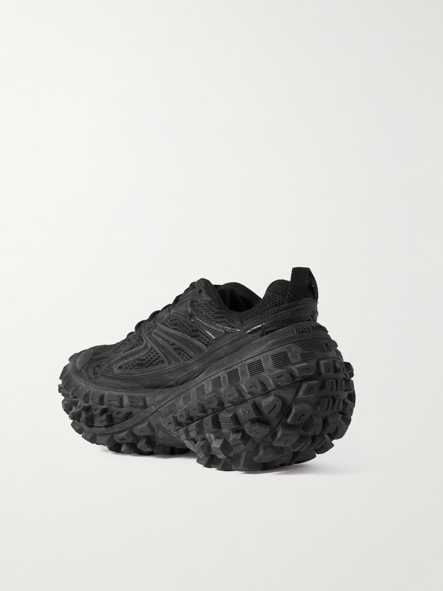 Bouncer mesh and rubber platform sneakers Black - 3