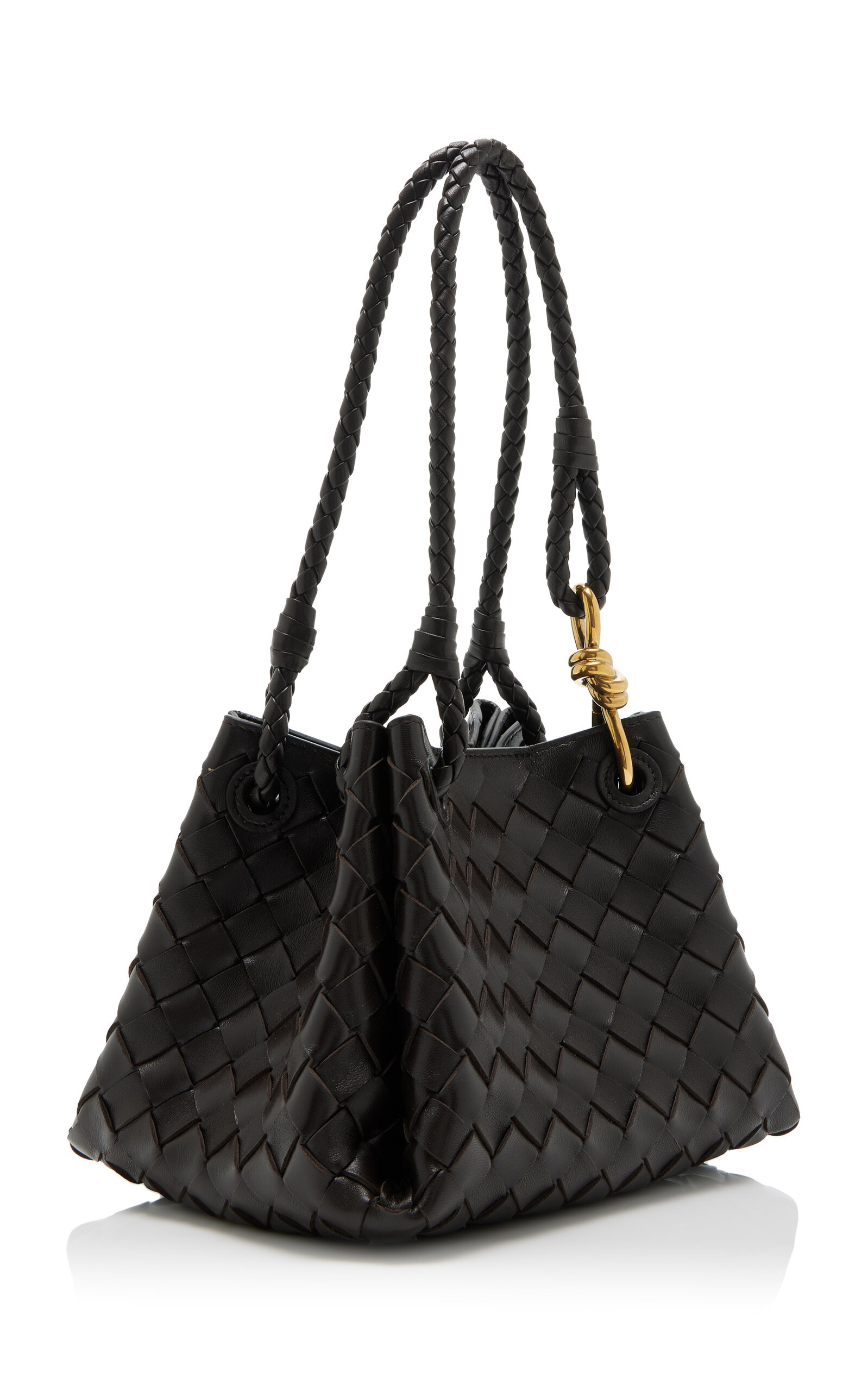 Small Andiamo Intrecciato Leather Bag brown - 4