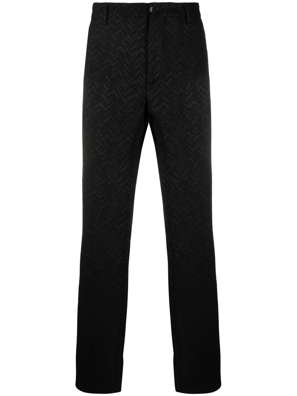 embroidered straight-leg trousers - 1