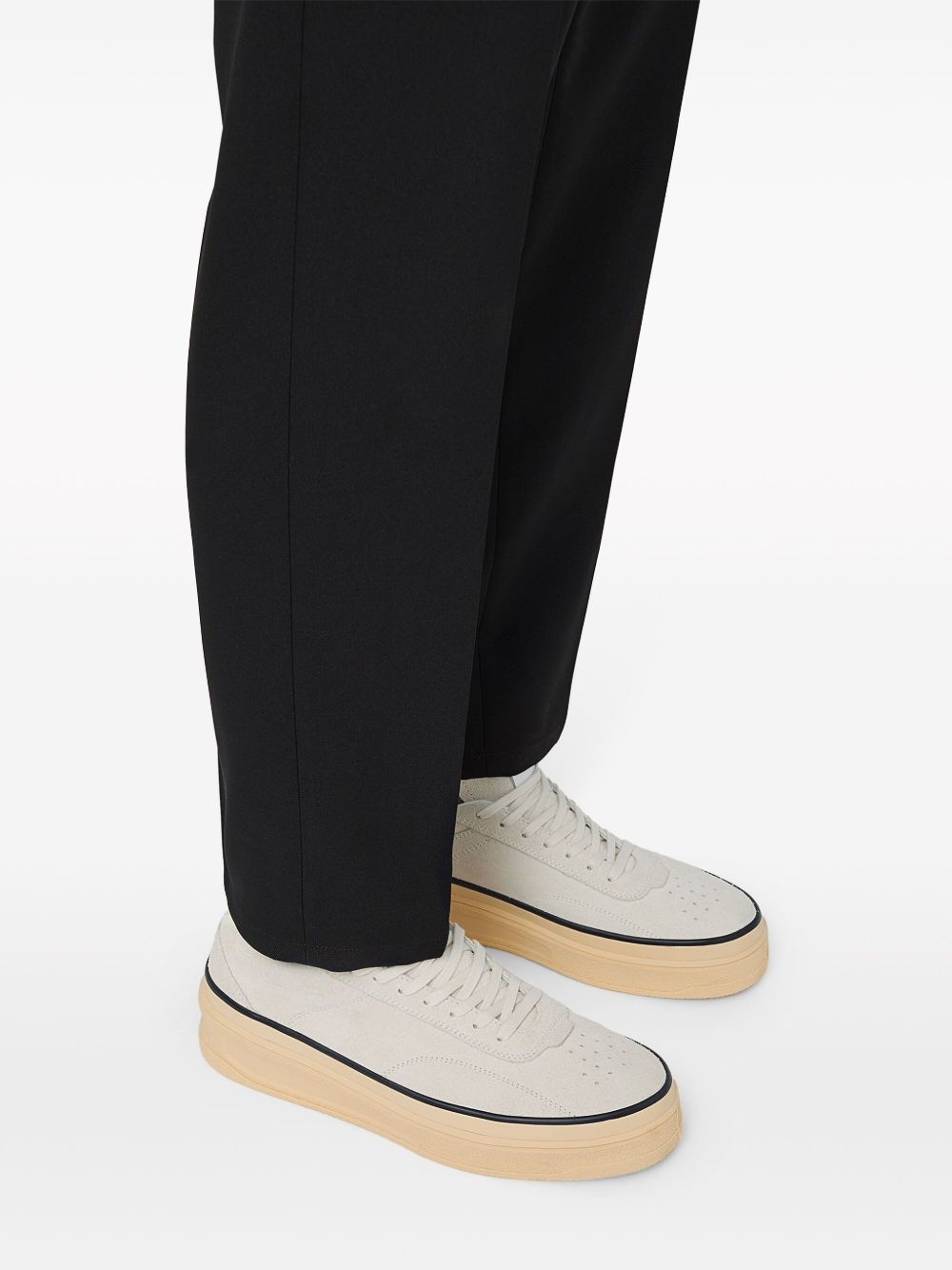 low-top leather sneakers - 6