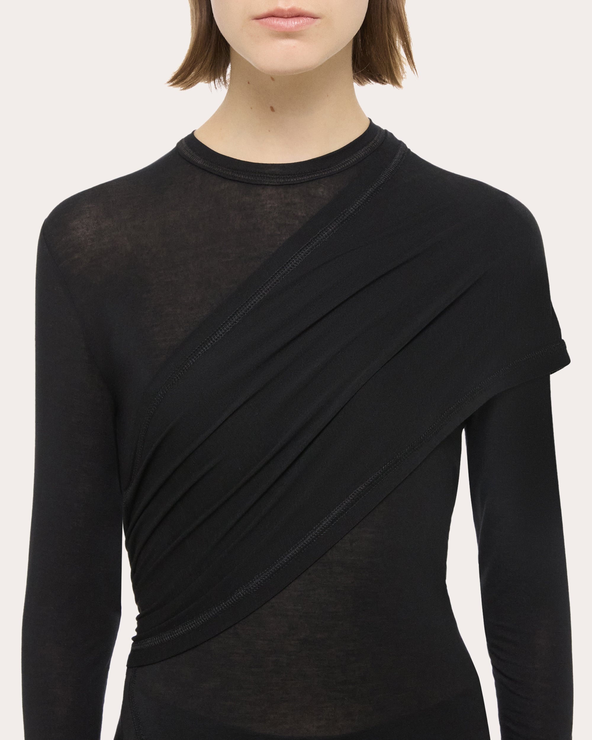 Jersey Protection Long-Sleeve Wrap Top - 4