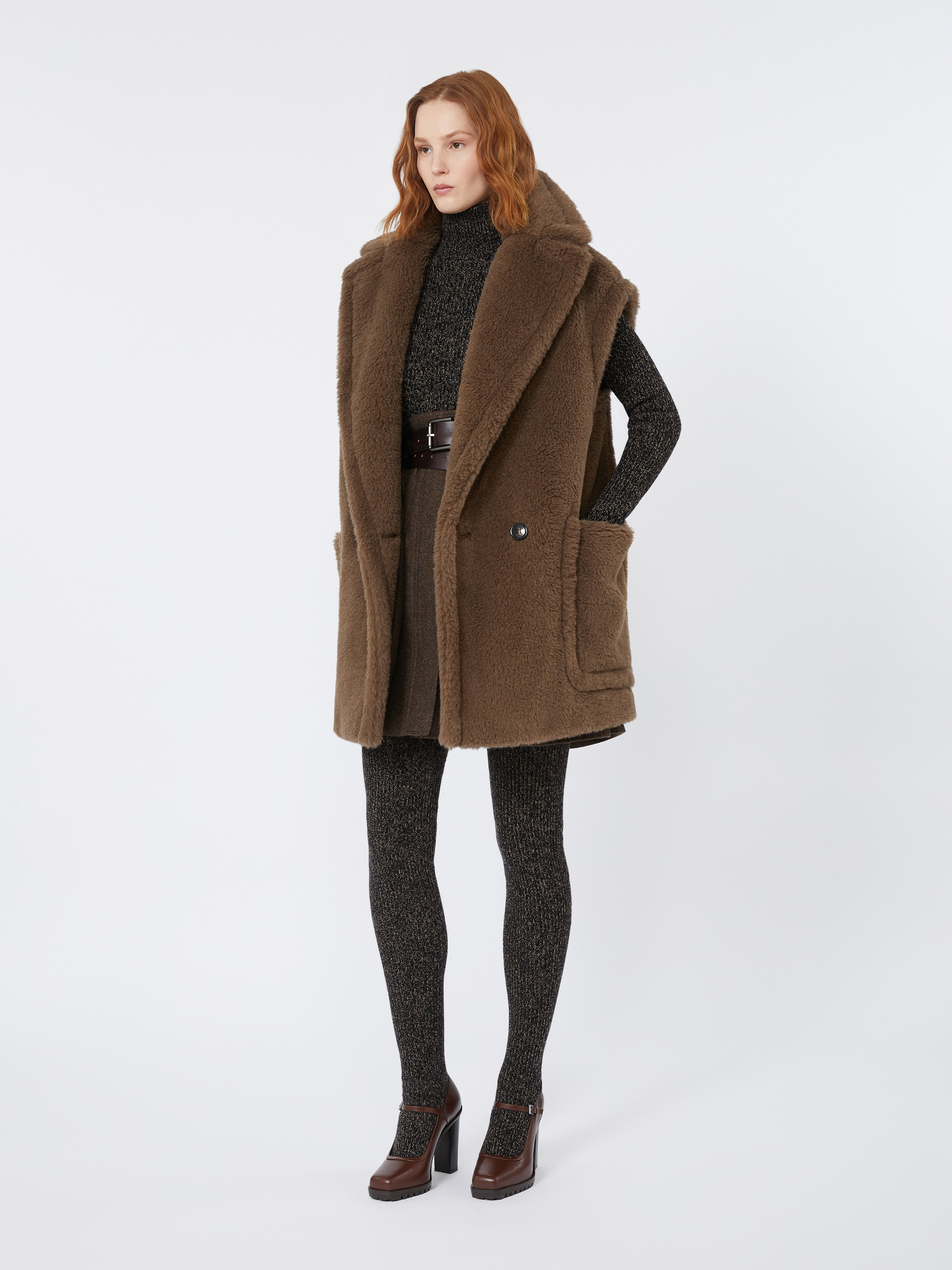 BORMIDA1234 Wool and alpaca Teddy gilet - 2