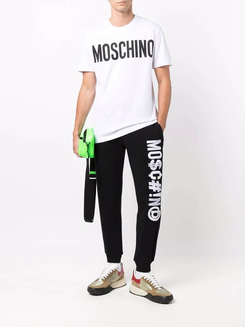 Moschino logo appliqué track pants outlook