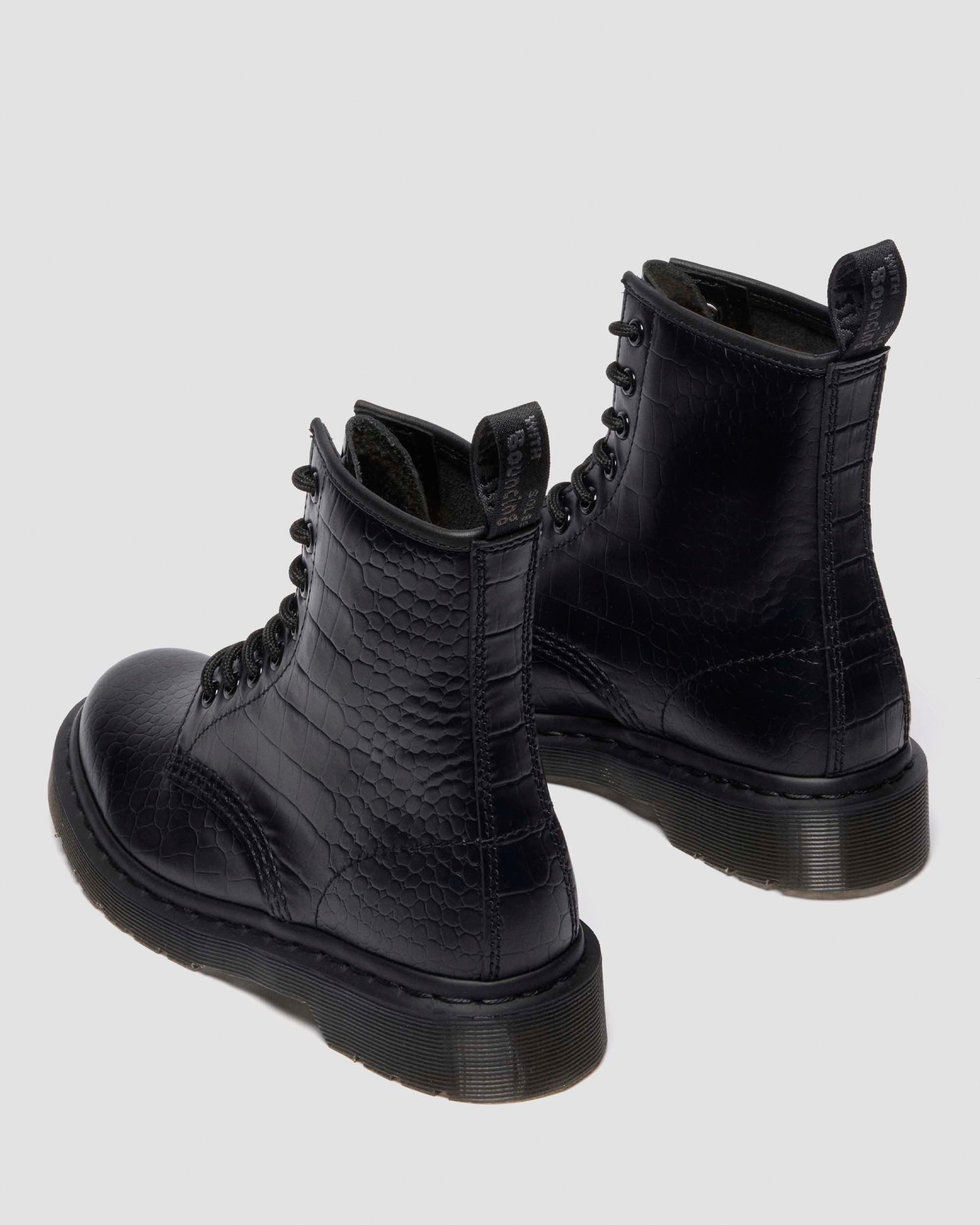 1460 CROCO CROC EMBOSS LEATHER BOOTS - 9