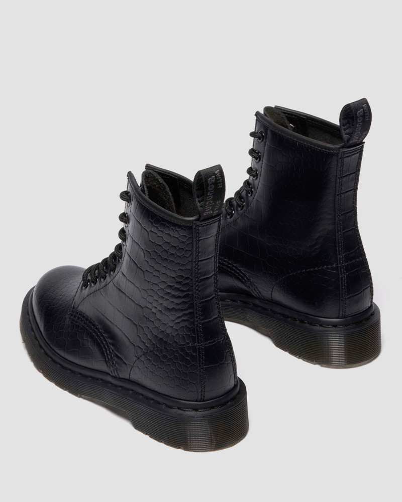 1460 CROCO CROC EMBOSS LEATHER BOOTS 9