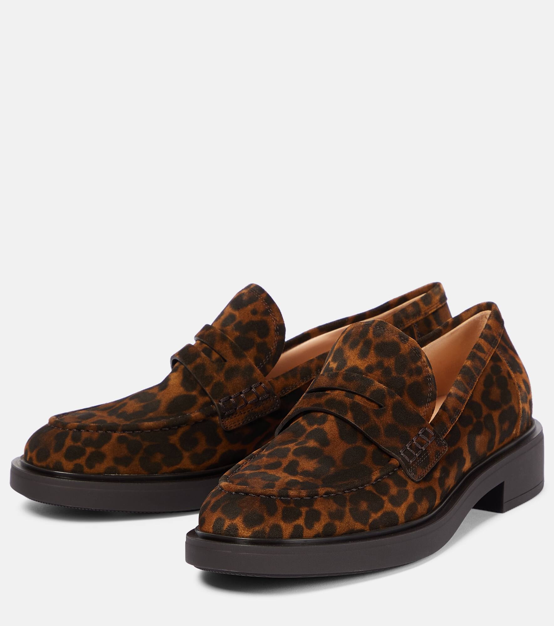 Harris leopard-print suede loafers - 5