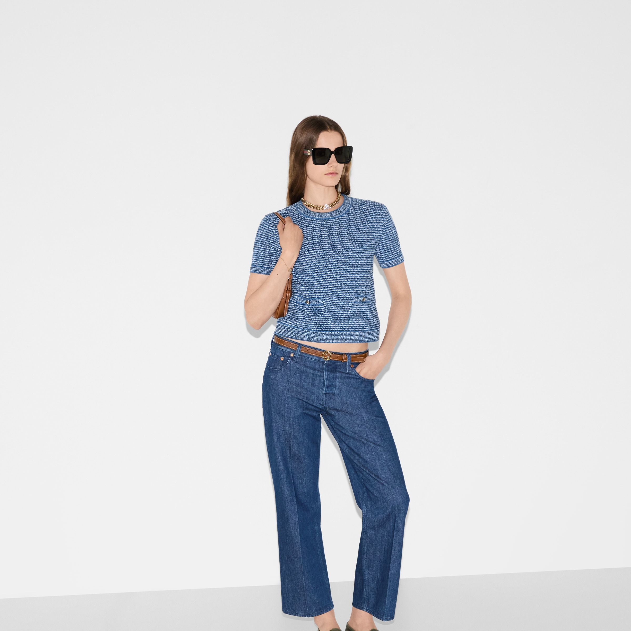 Fine cotton crewneck top - 6