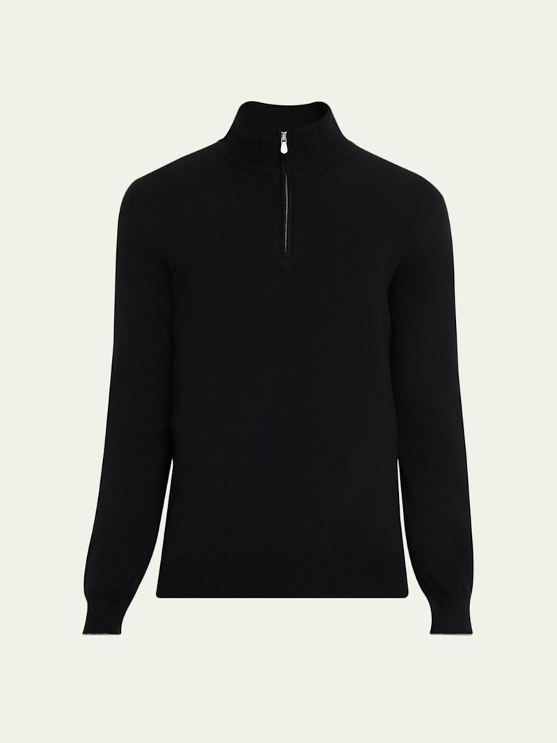 Men's Cashmere Quarter-Zip Sweater 1