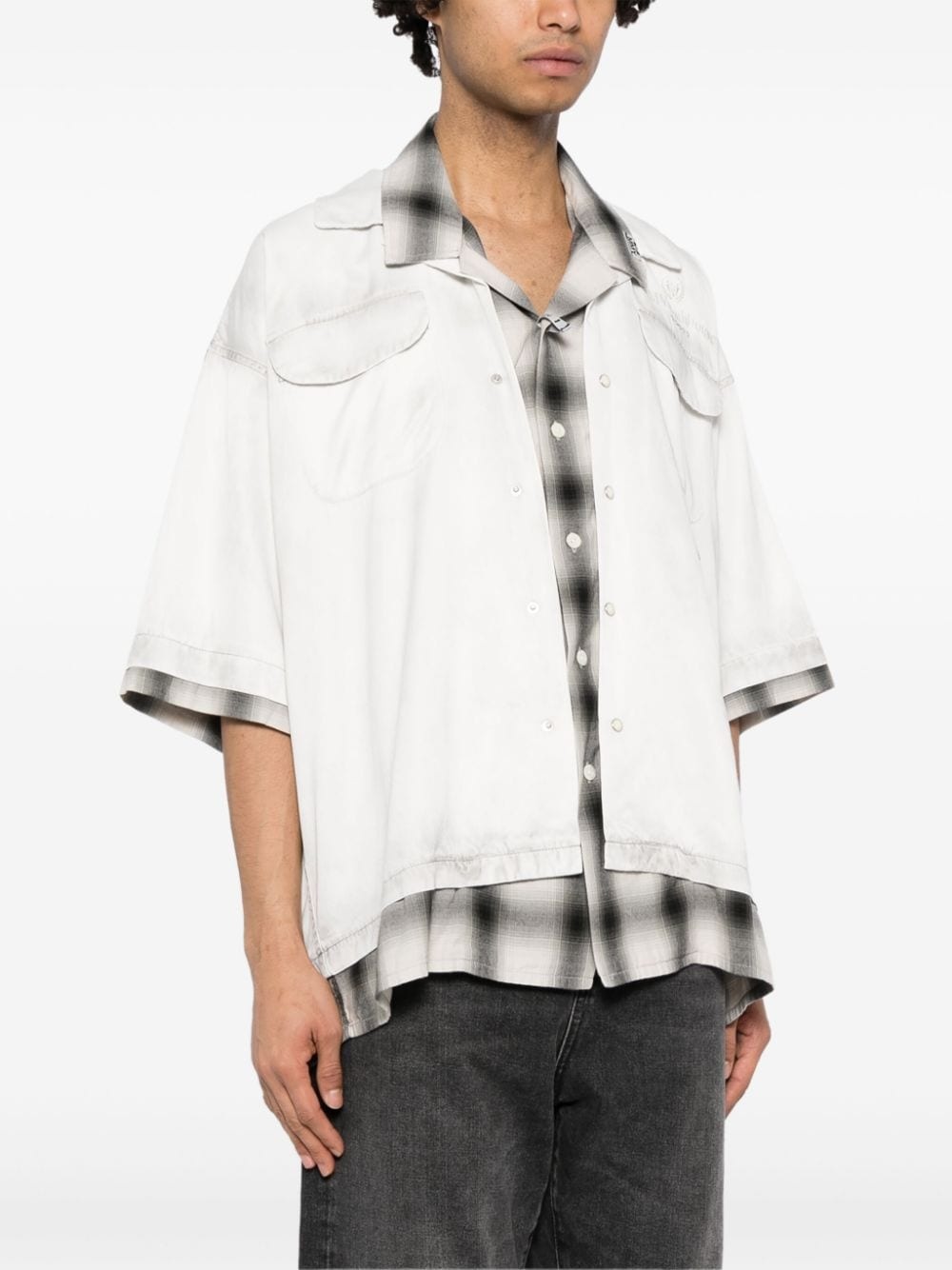double-layered twill shirt - 3