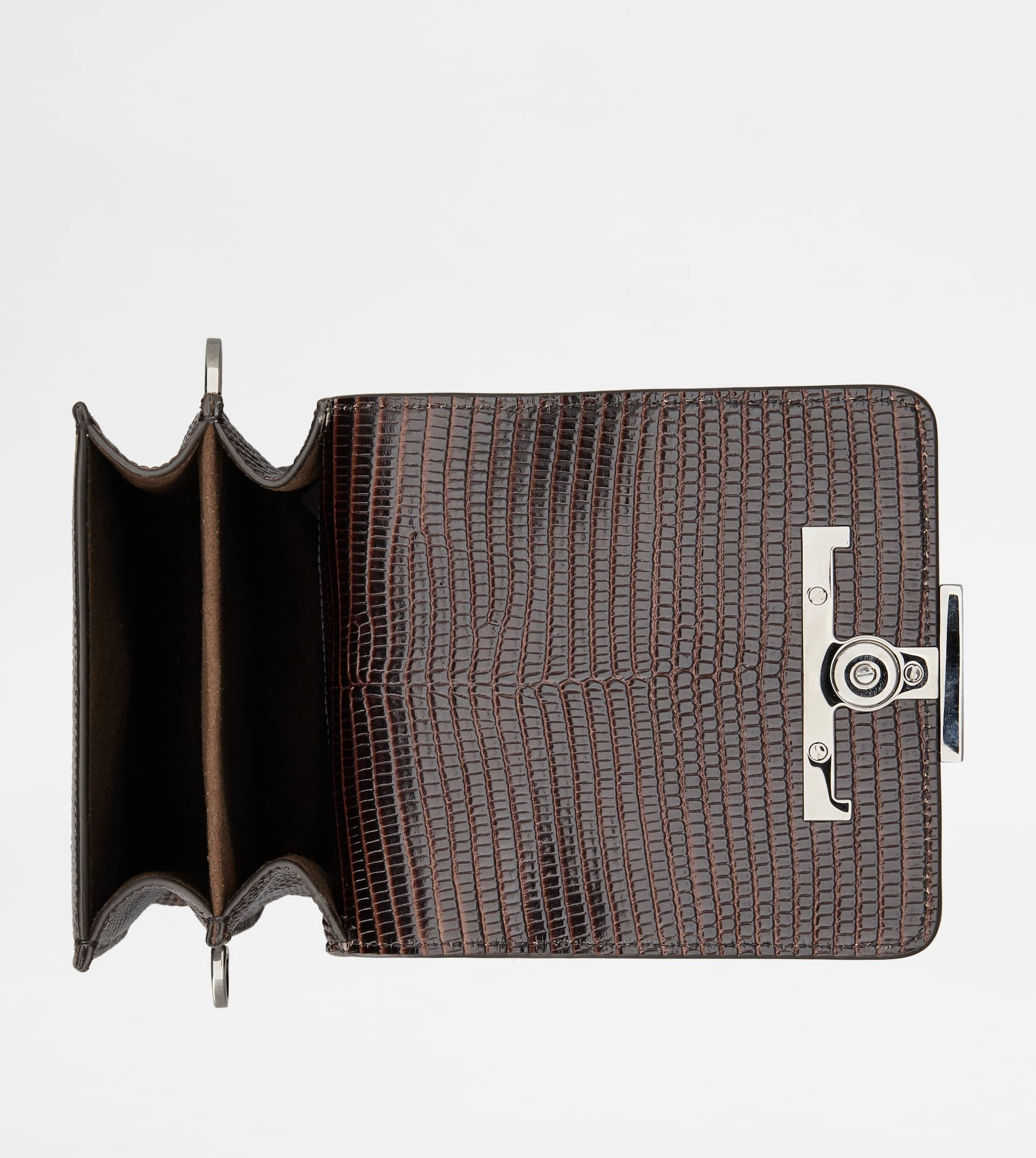 T TIMELESS BAG IN LEATHER MICRO - BROWN - 3