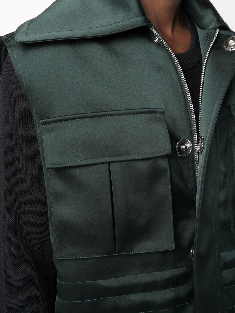 pocket-detail flared gilet - 5