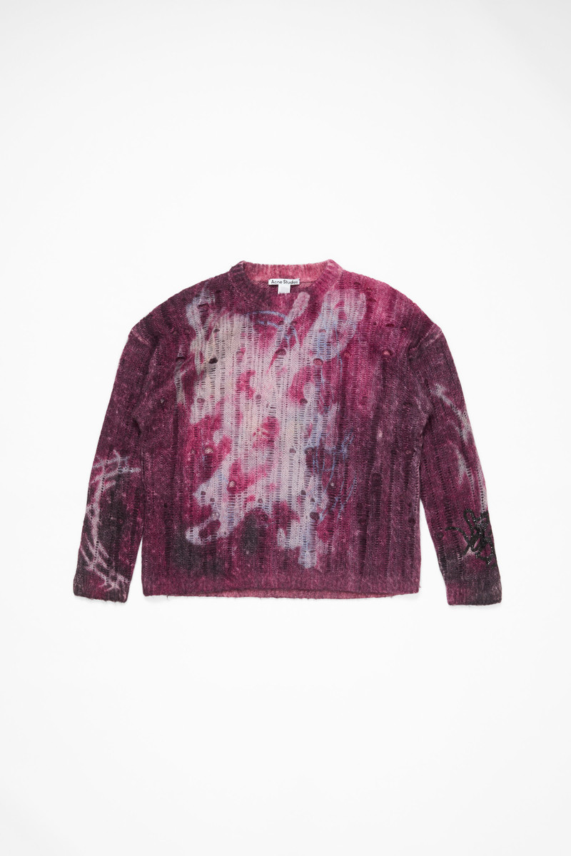 Printed knit jumper - Dark purple 1