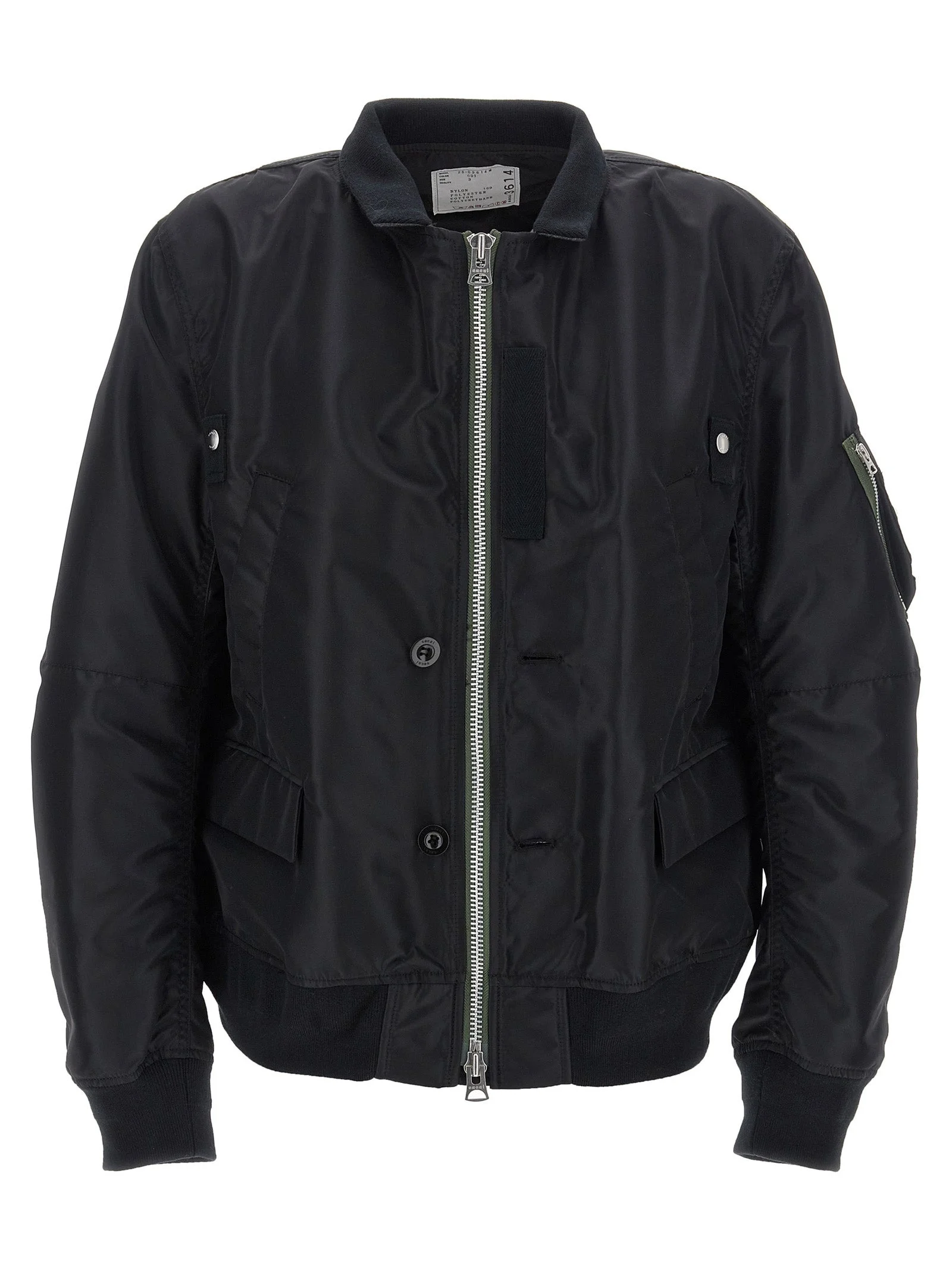 Sacai Men Nylon Bomber Jacket - 1
