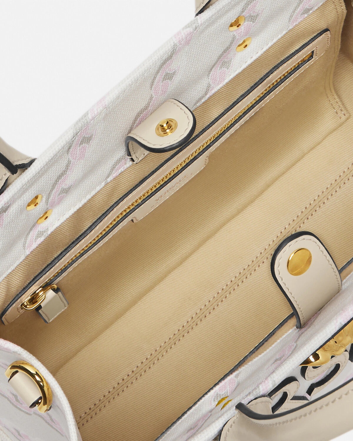 Chain Stripes La Medusa Small Tote Bag - 5