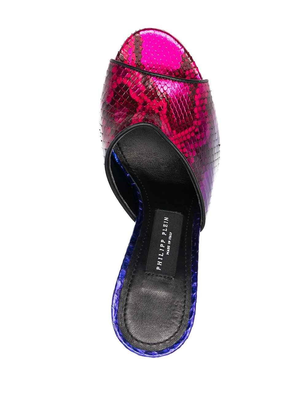 skull-heel python sandals - 4