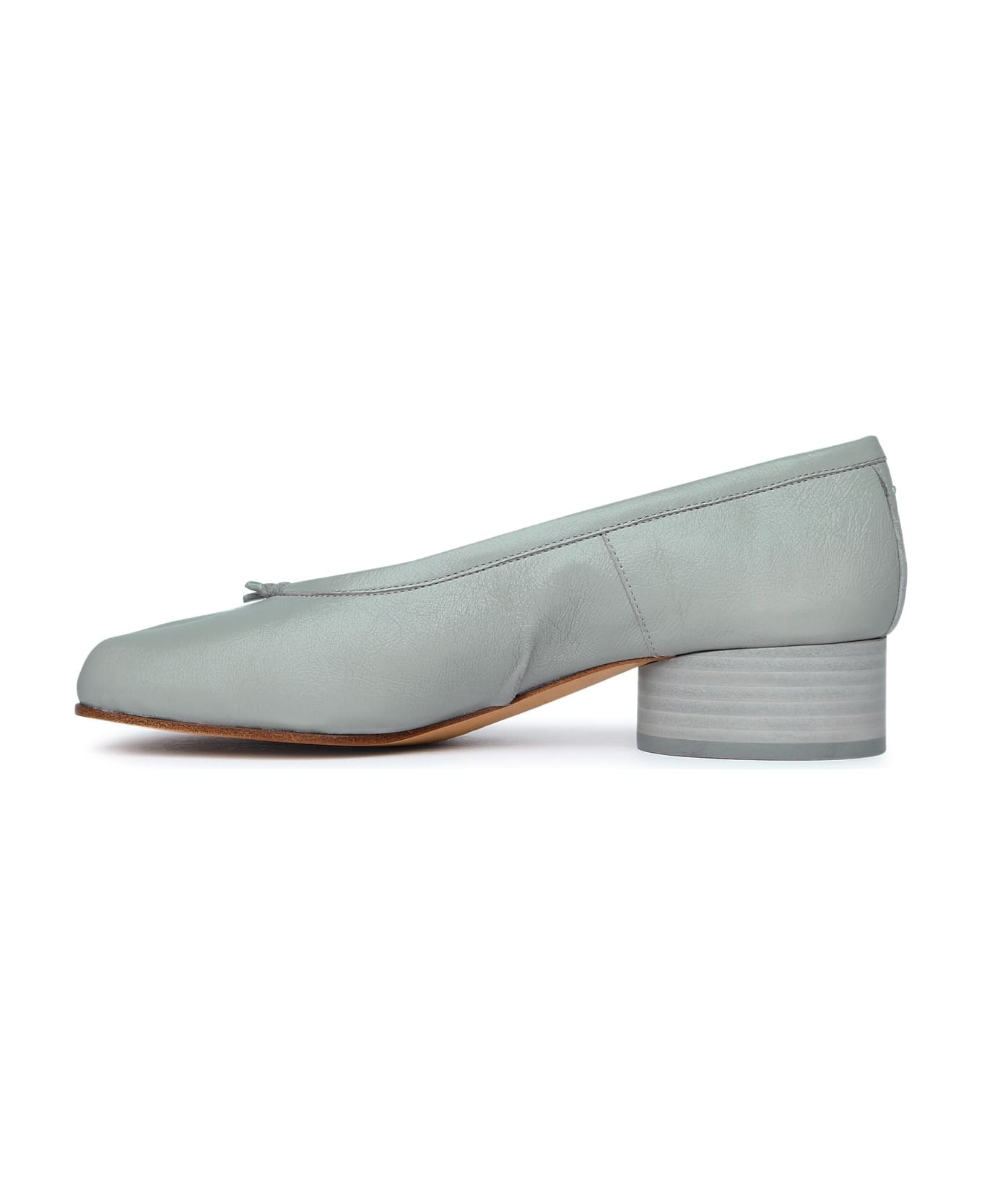 'tabi' Green Anise Lambskin Ballet Flats - 3