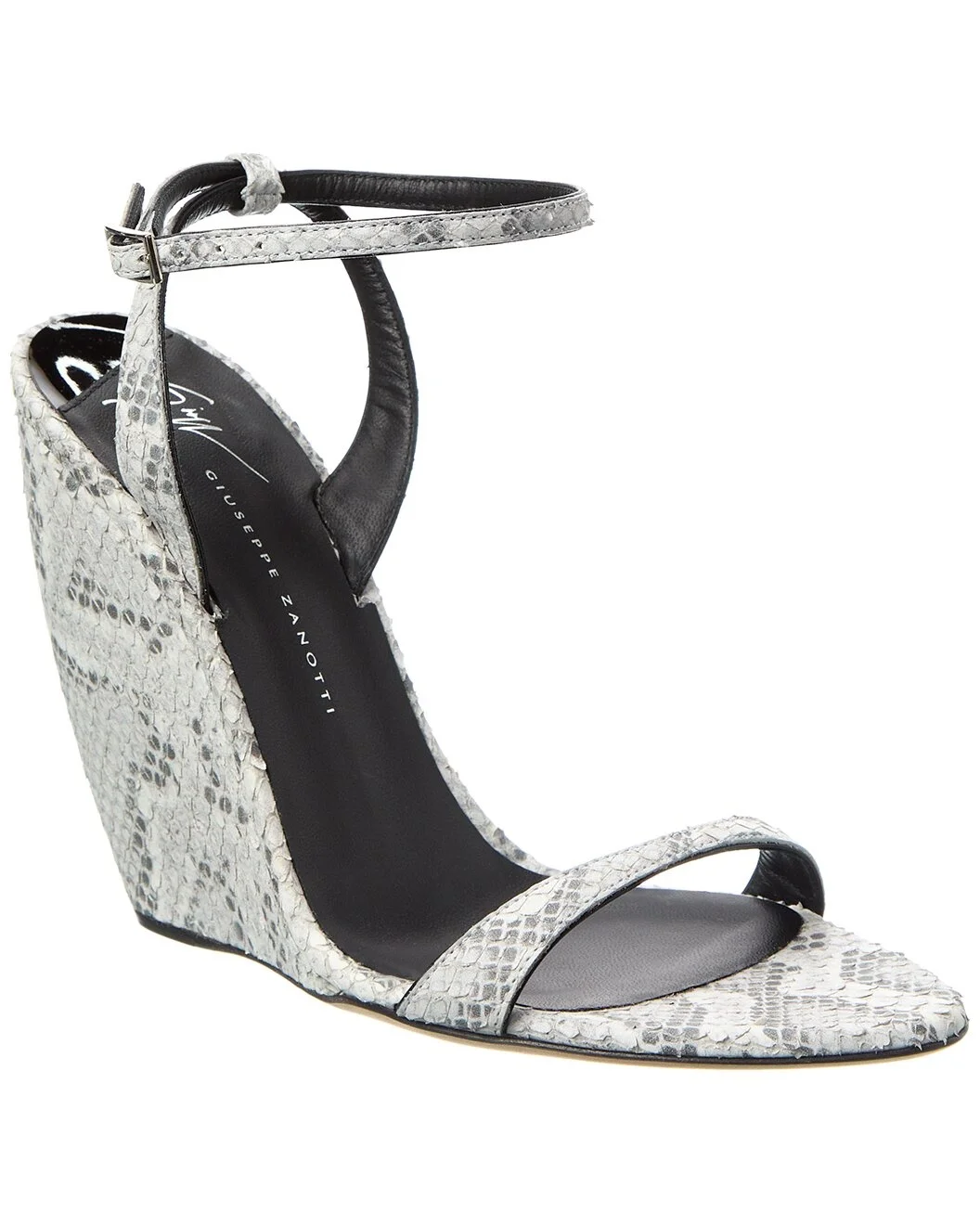 Giuseppe Zanotti Clandestino 105 Snakeskin Wedge Sandal - 1