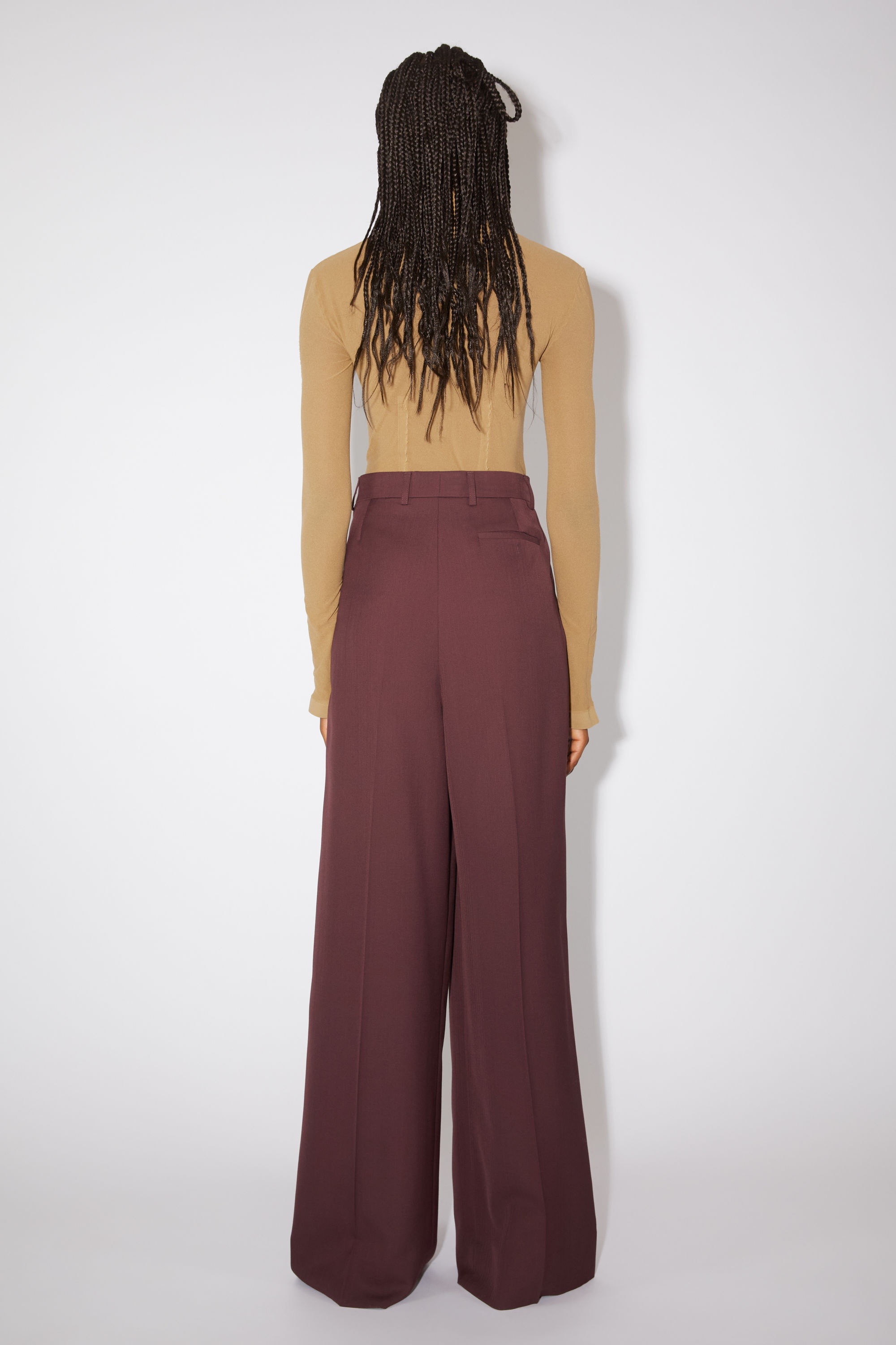 Tailored wrap trousers - Aubergine purple - 3