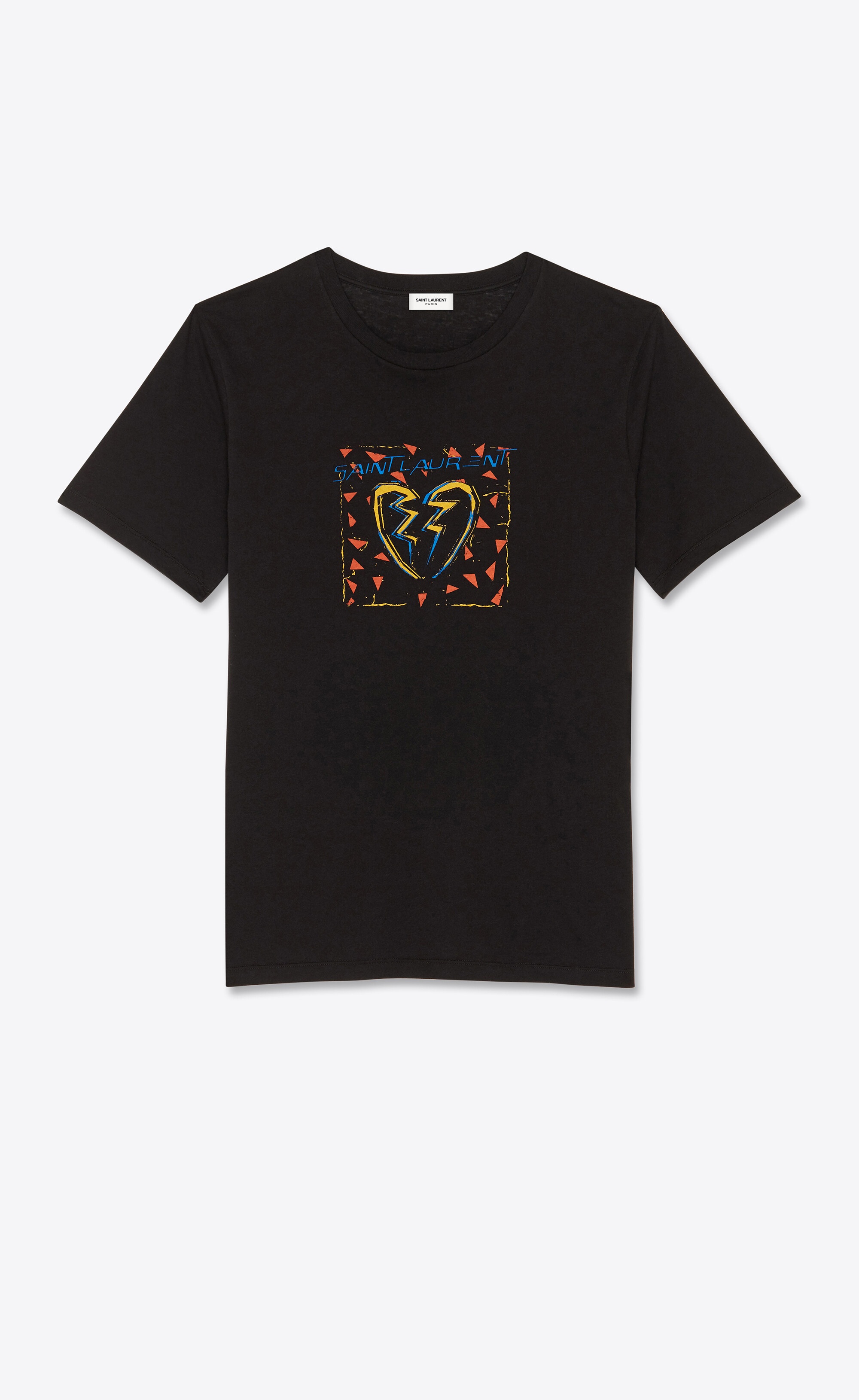 "saint laurent" broken heart jacquard t-shirt - 1