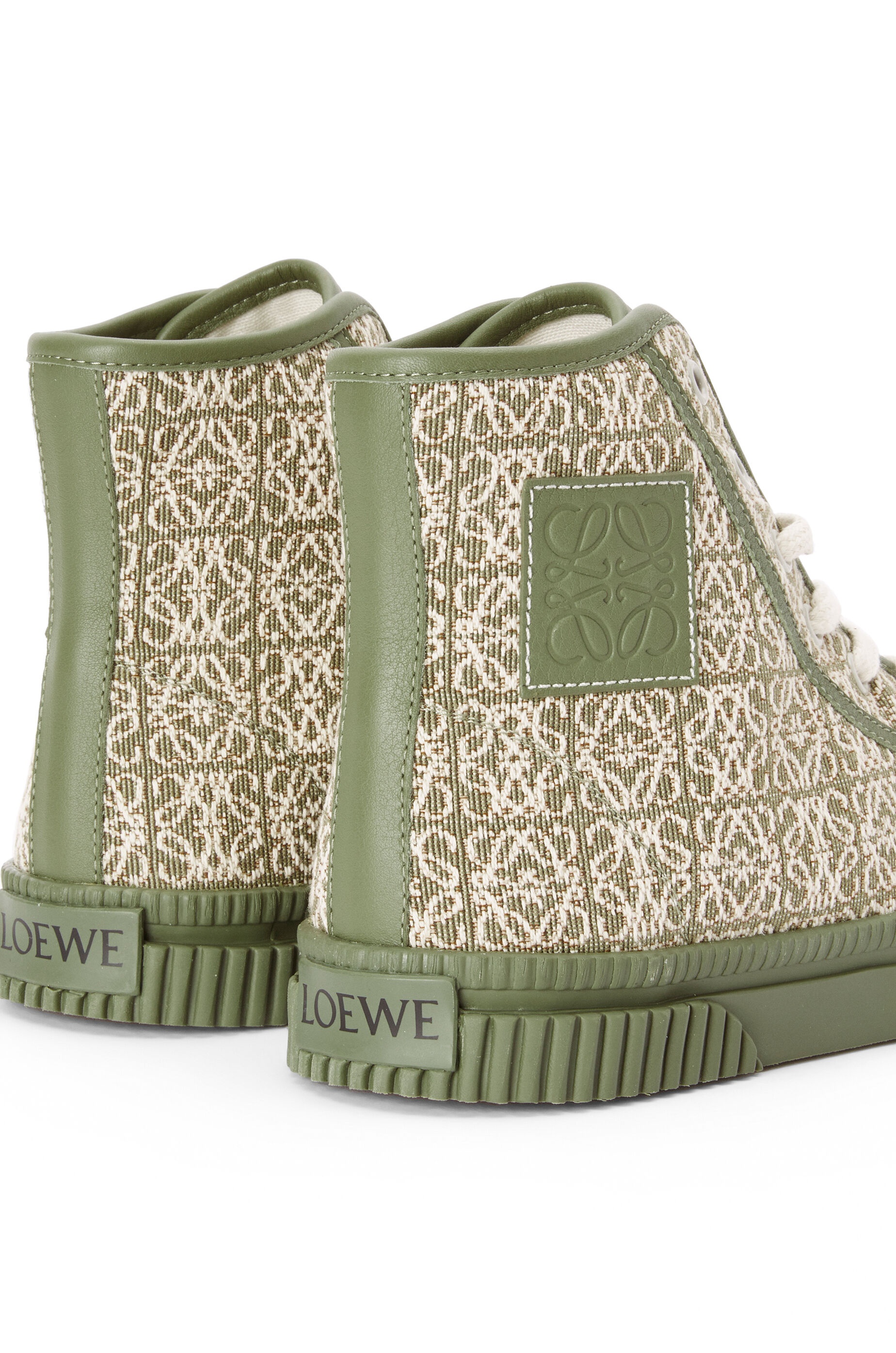 Anagram high top in jacquard and calfskin - 4