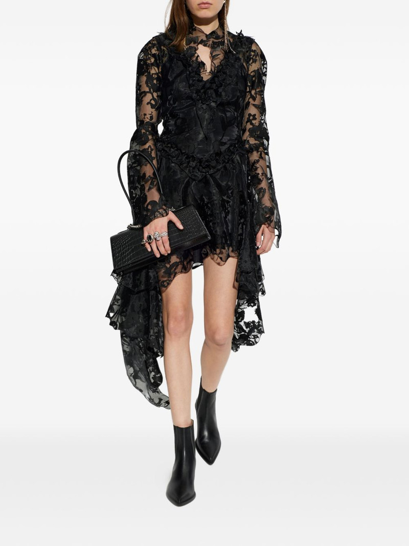 Alexander McQueen ruffled asymmetric dress outlook