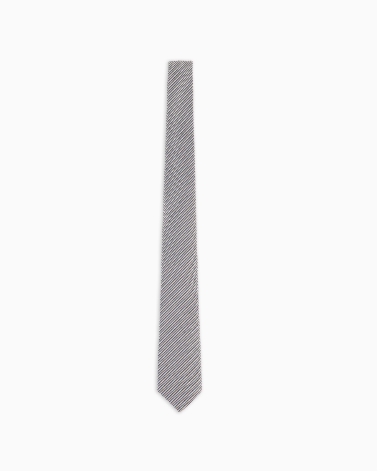 PURE SILK TIE WITH JACQUARD STRIPES - 1