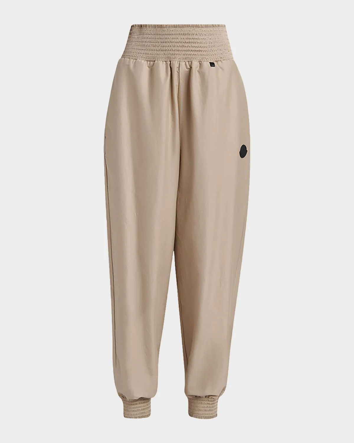 Smocked High-Waist Tapered Joggers - 1
