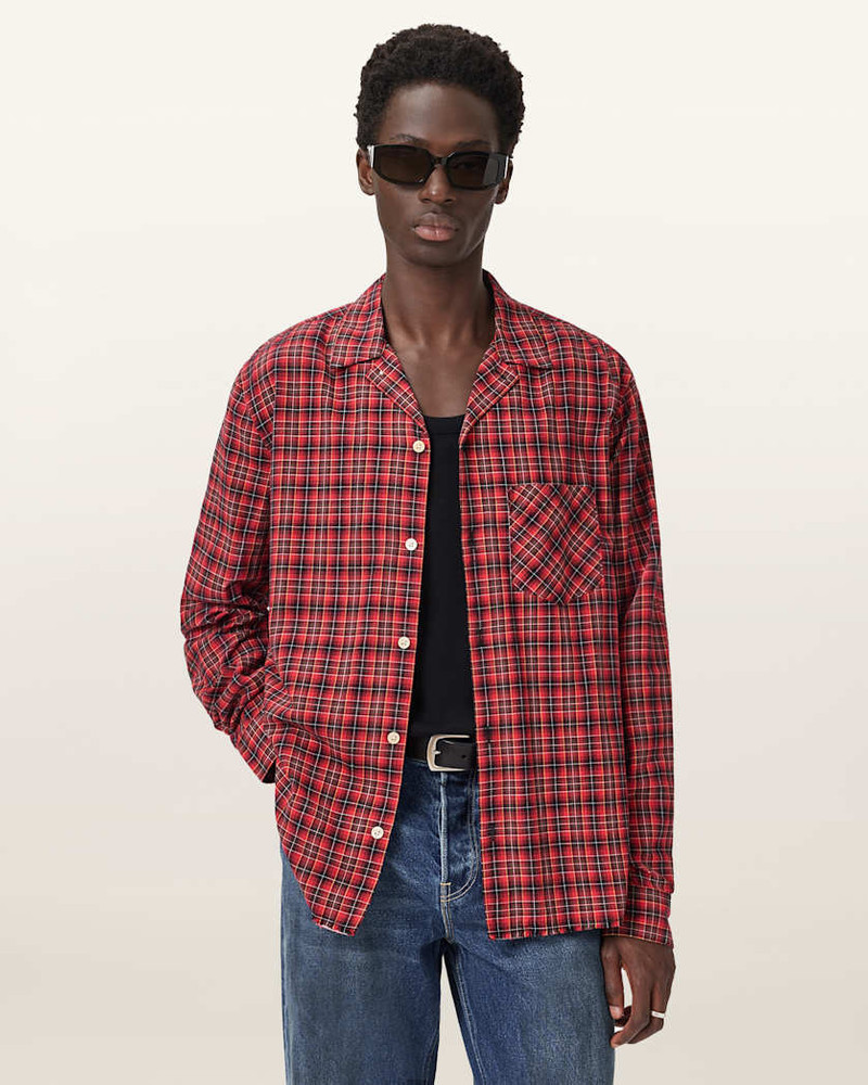 ALLSAINTS FELIX CHECK LONG SLEEVE SHIRT outlook