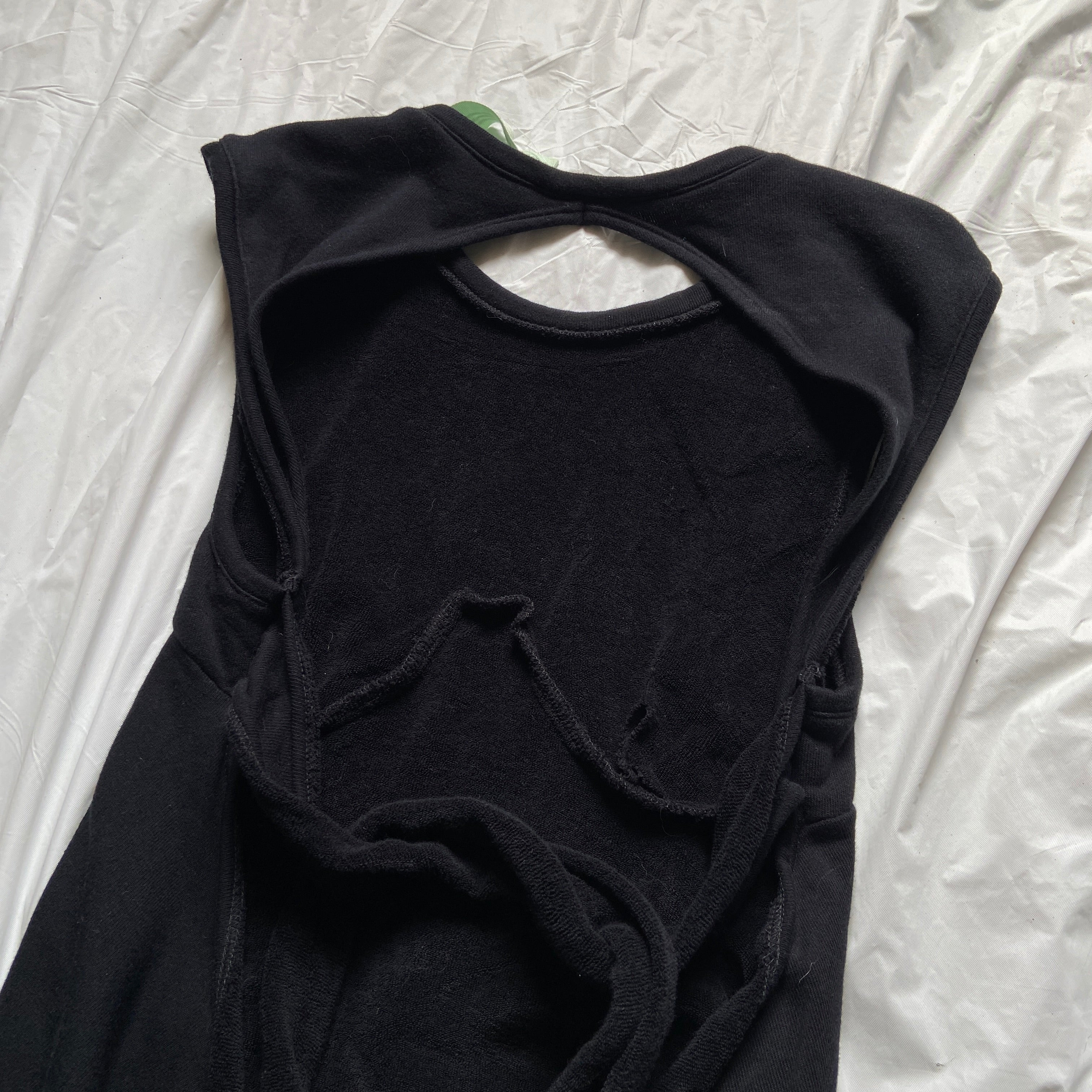 Off White logo open back drape wrap tank top - 6