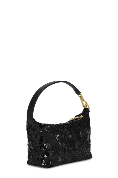 GANNI BLACK SMALL BUTTERFLY SMALL POUCH SEQUIN BAG outlook