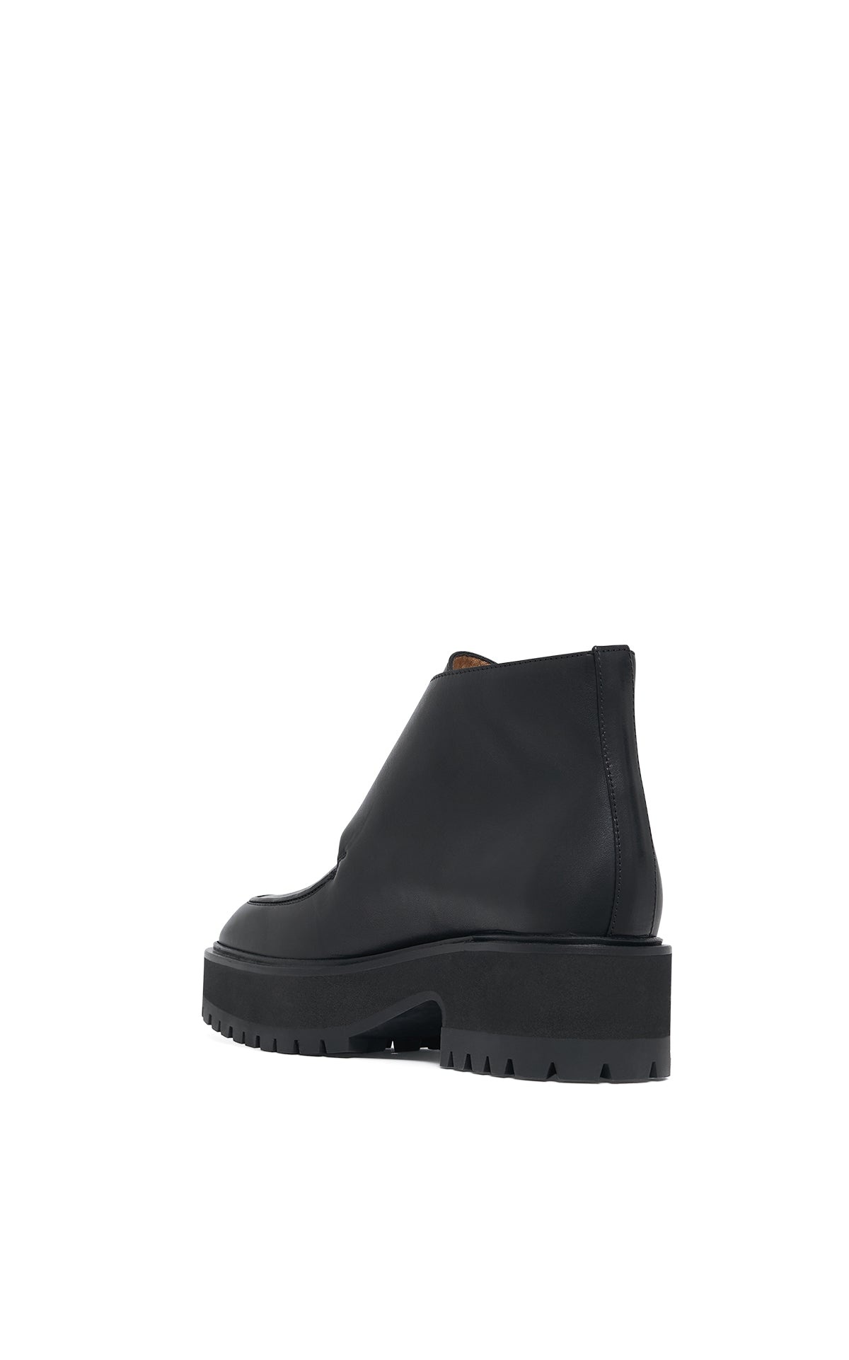 Apollo Platform Ankle Boot in Black Leather - 3