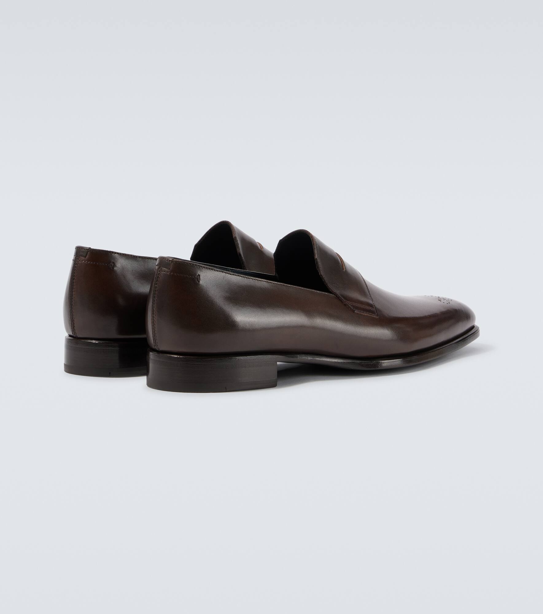 Leather penny loafers - 6