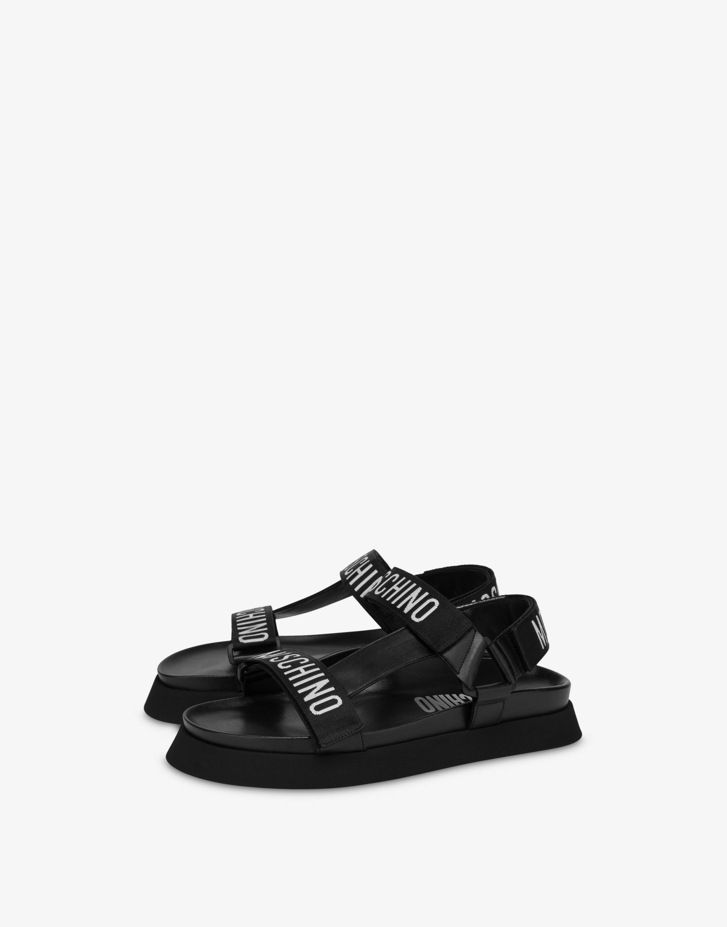 LOGO TAPE PLATFORM SANDALS - 1