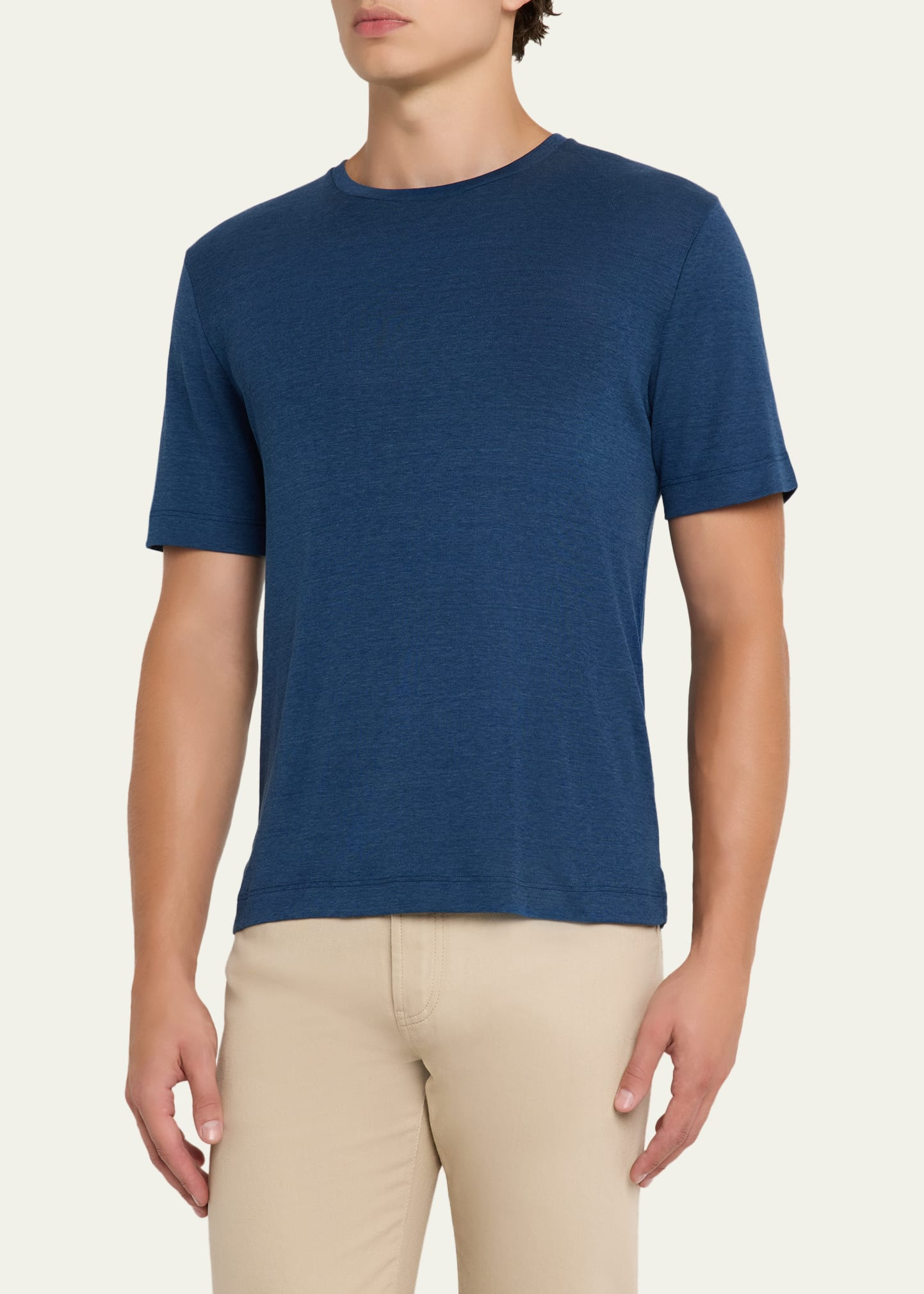 Men's Mazzorbo Silk and Cotton Crewneck T-Shirt - 4