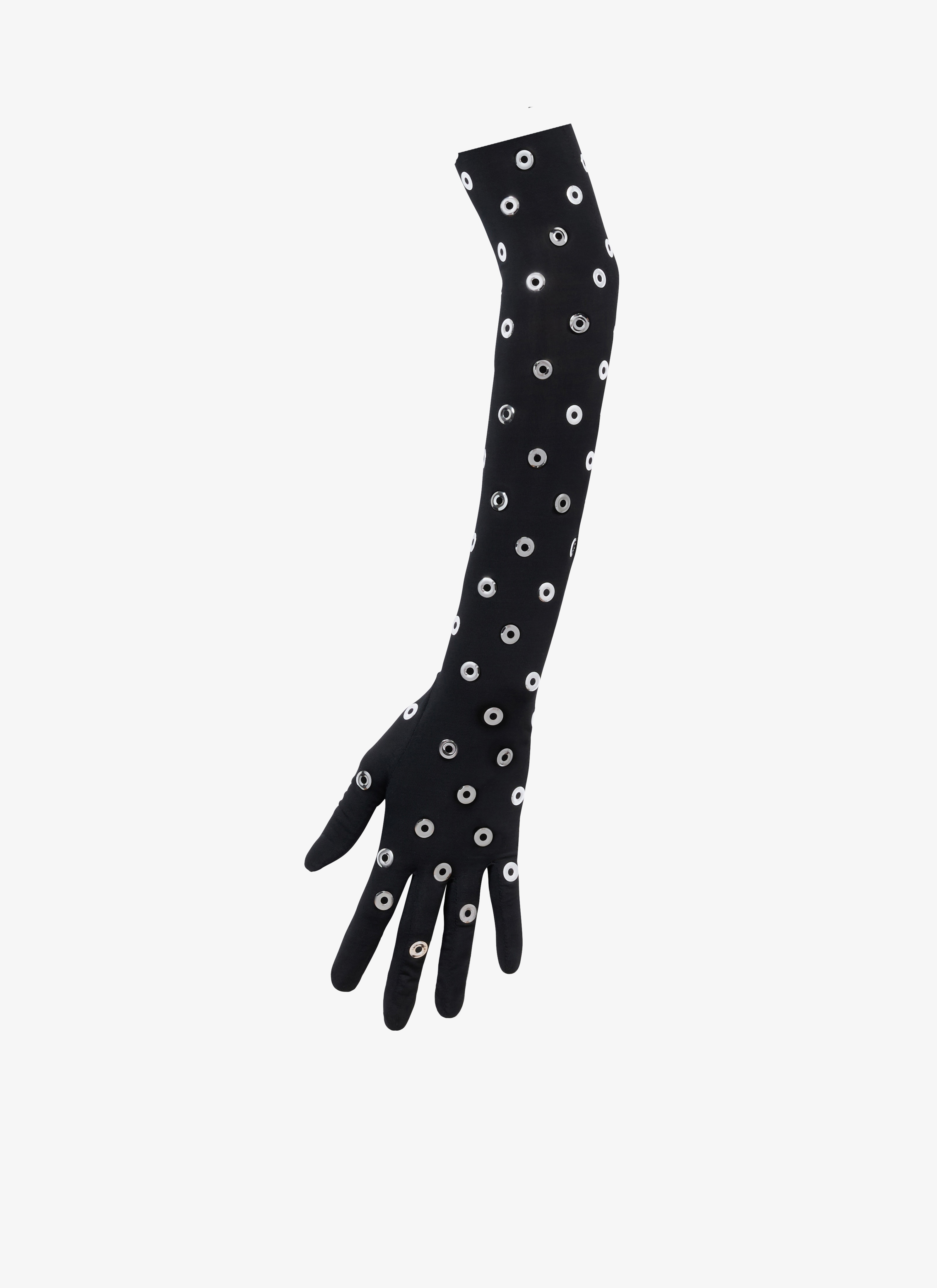 EYELET JERSEY GLOVES - 1